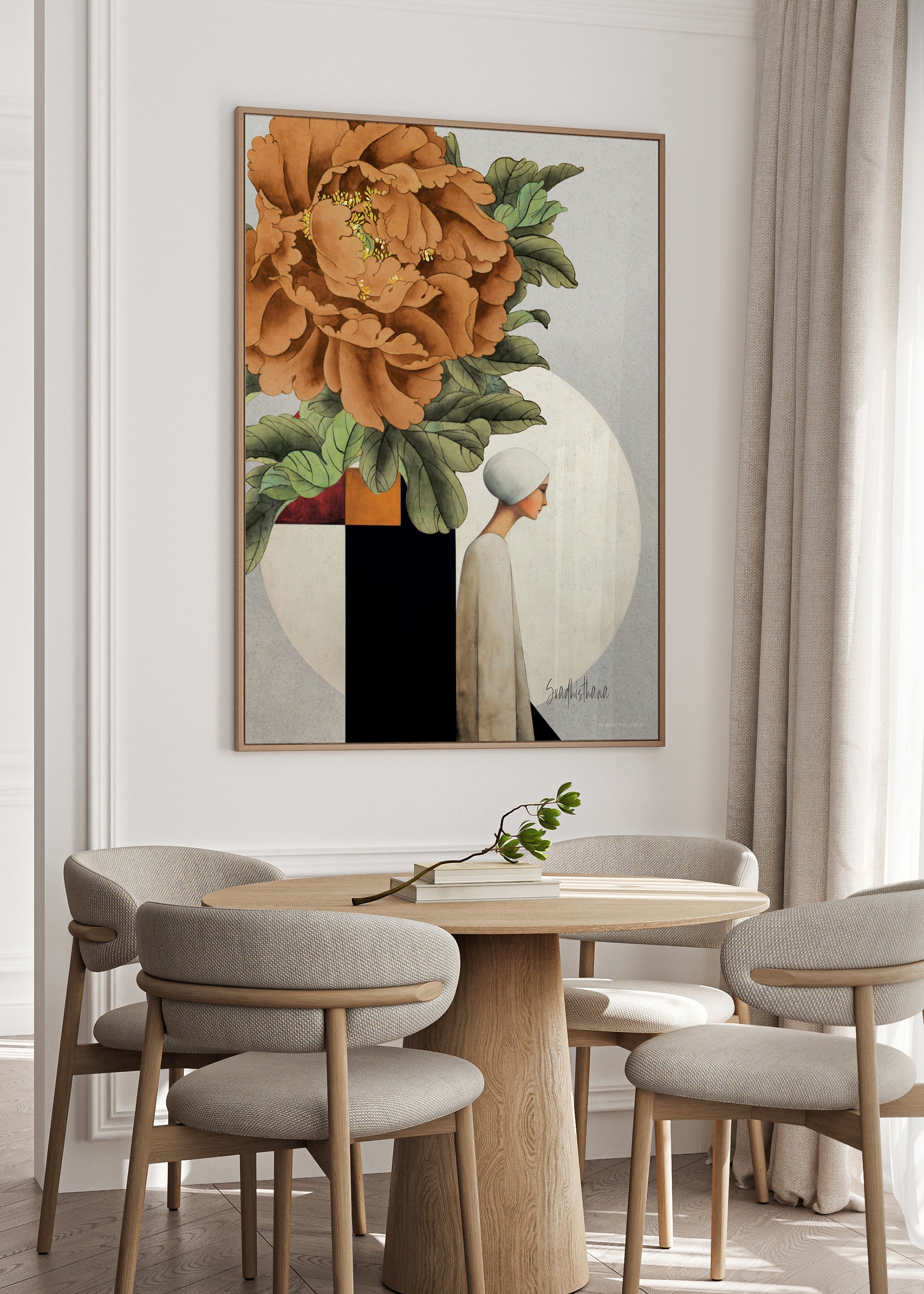 ChiCura Posters Blossom Orange Posters / Das achtsame Herz 1. English Poster Zitate