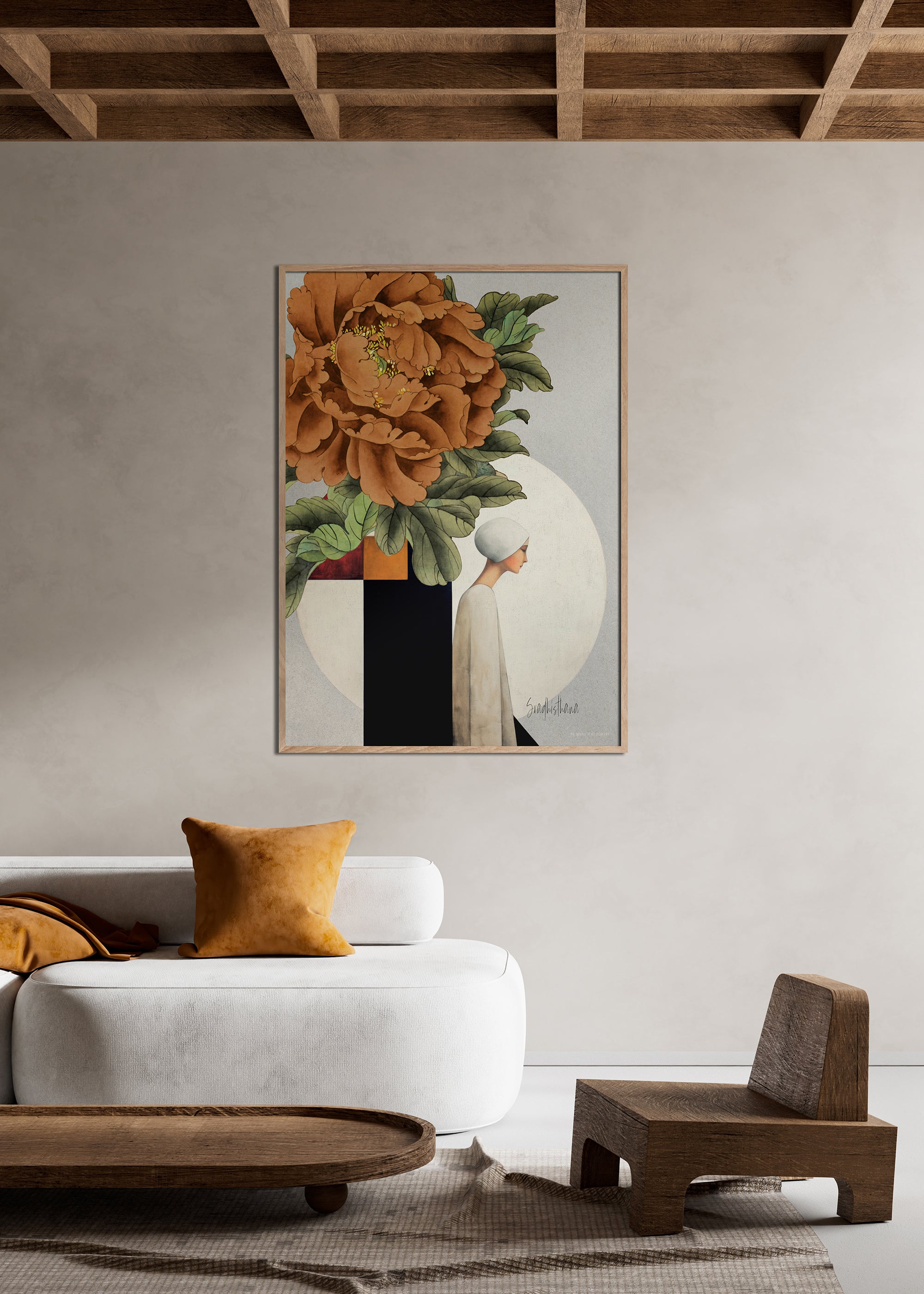 ChiCura Posters Blossom Orange Posters / Das achtsame Herz 1. English Poster Zitate