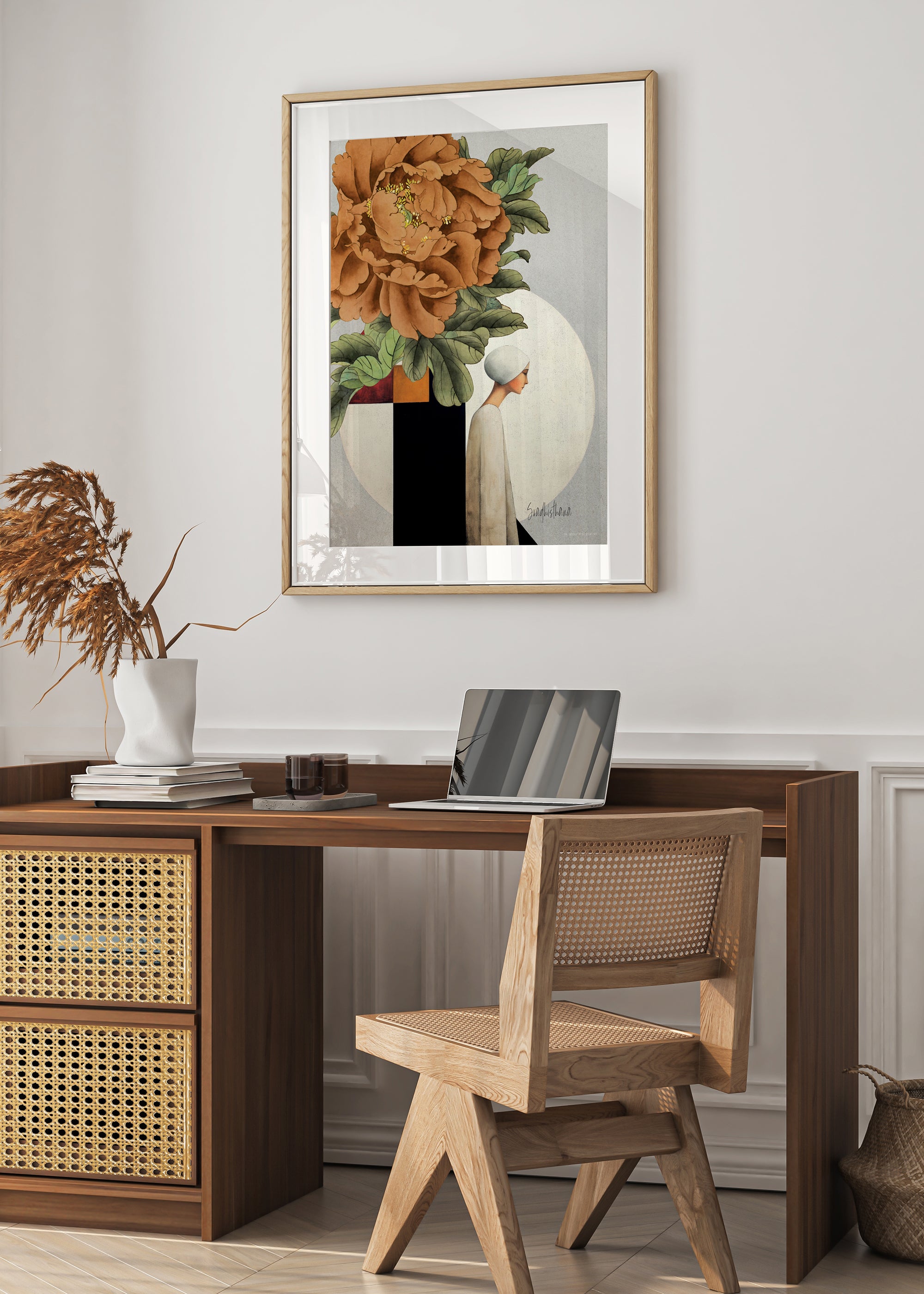 ChiCura Posters Blossom Orange Posters / Das achtsame Herz 1. English Poster Zitate