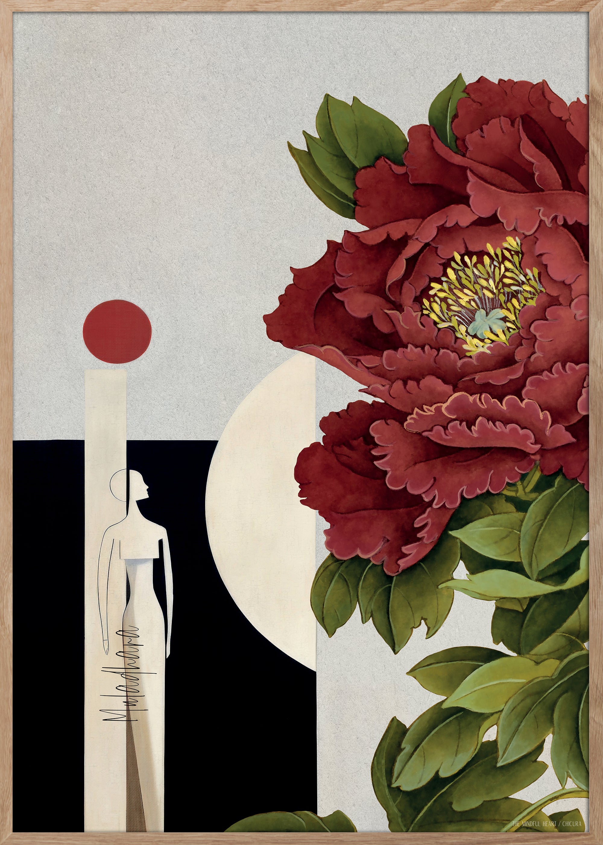 ChiCura Posters Blossom Red Posters / The Mindful Heart 1. English Poster Quotes