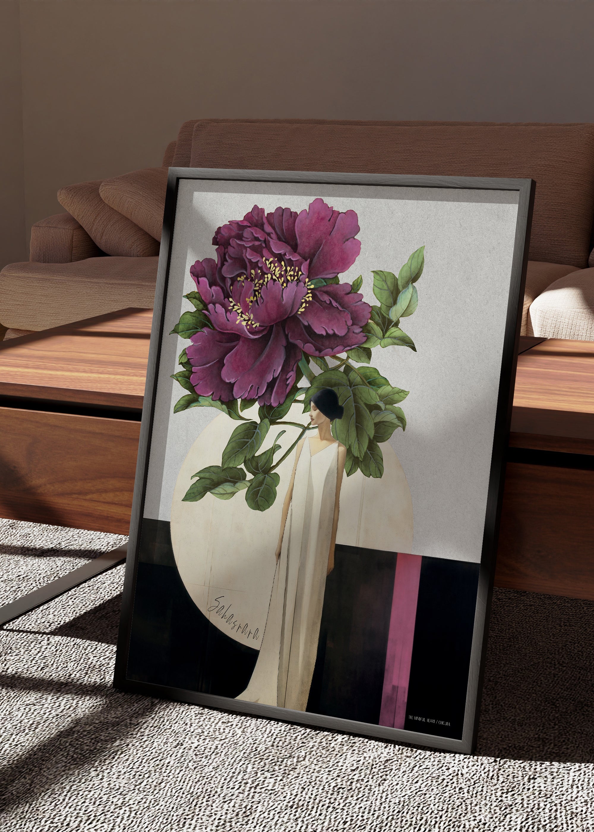 ChiCura Posters Blossom Violet Posters / Das achtsame Herz 1. English Poster Zitate