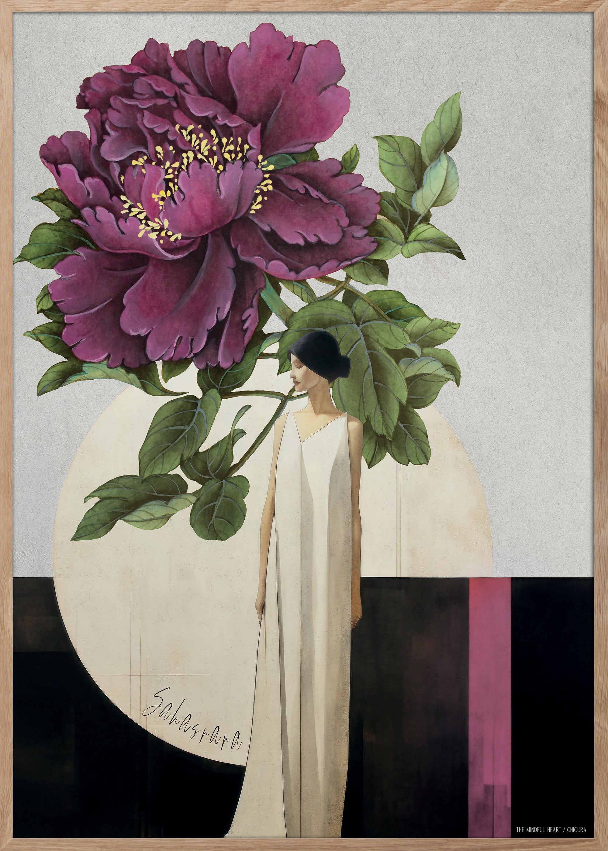 ChiCura Posters Blossom Violet Posters / Das achtsame Herz 1. English Poster Zitate