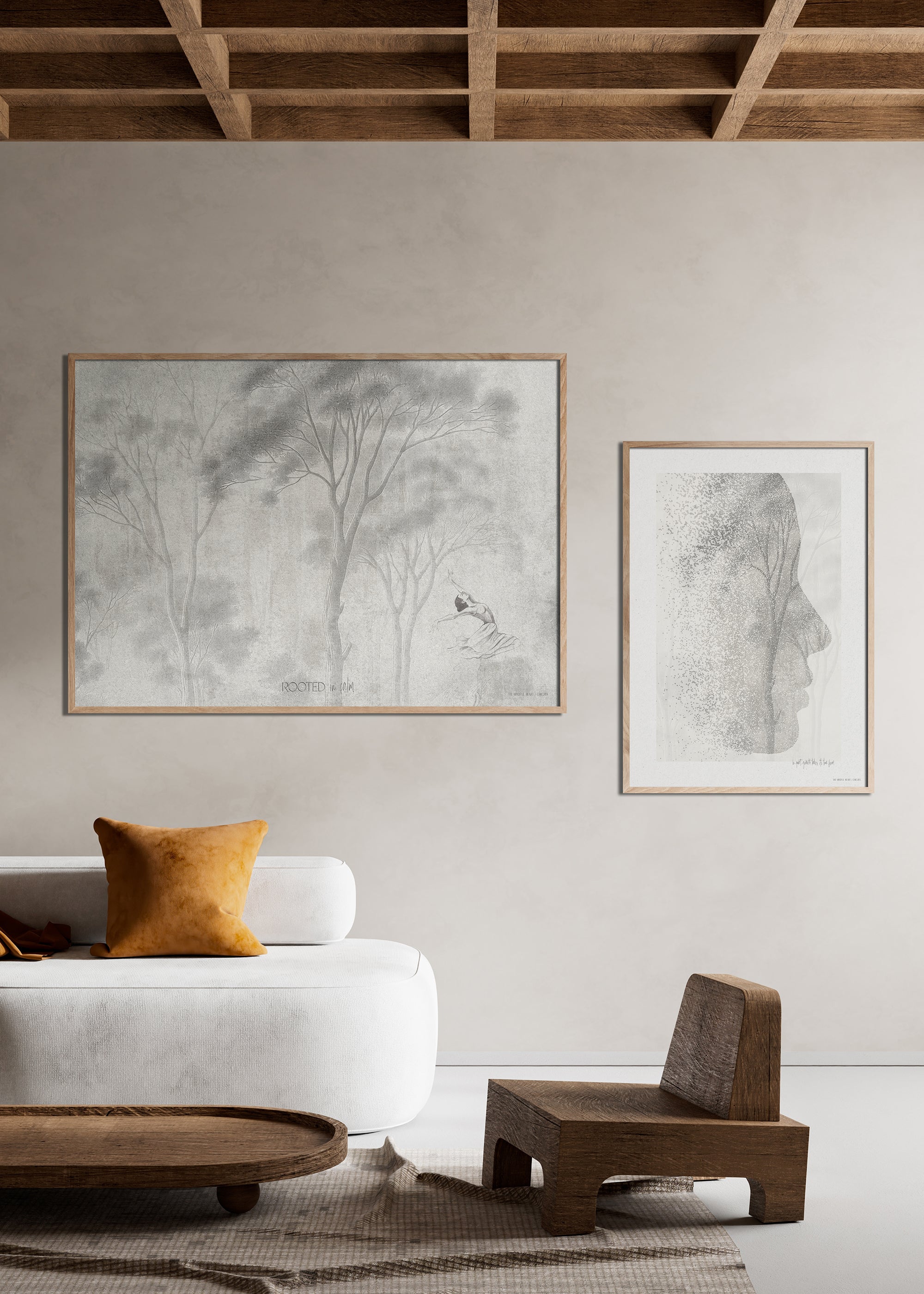 ChiCura-Poster Calm-Poster / Das achtsame Herz 1. English Poster Zitate