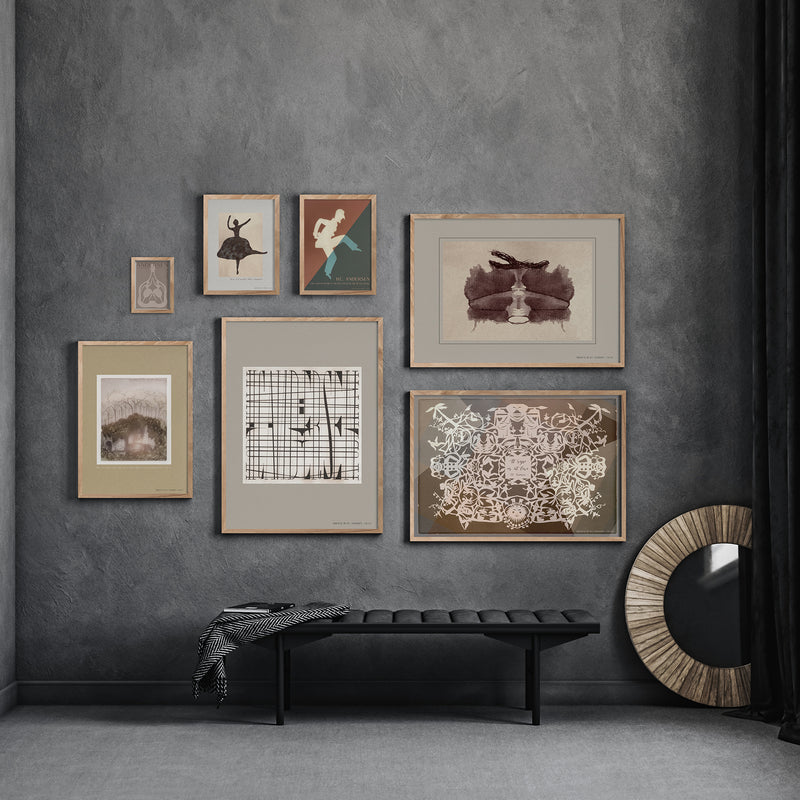 HC Andersen - Picture wall no. 6 - With oak frames