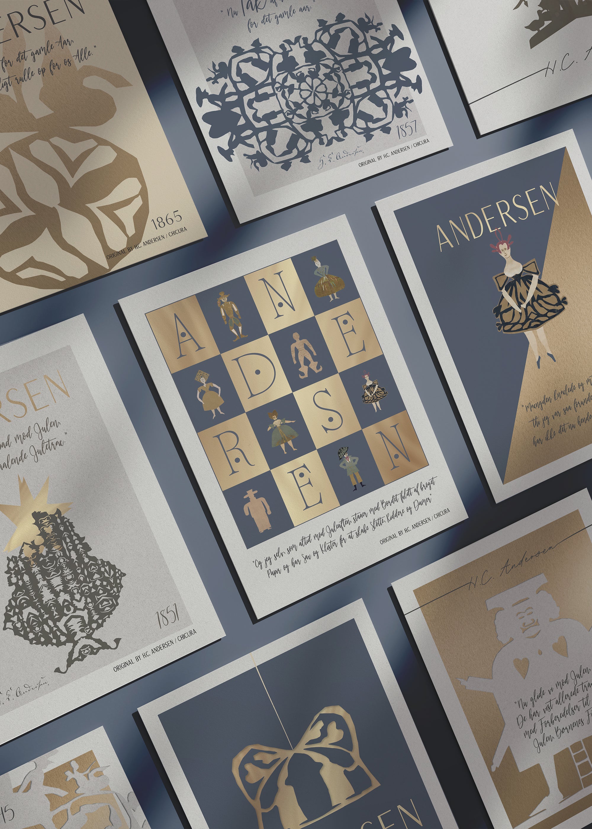 ChiCura Living, Art & Frames H.C. Andersen - Børnenes Fest Art Cards Christmas 2. Dansk Plakat Citater