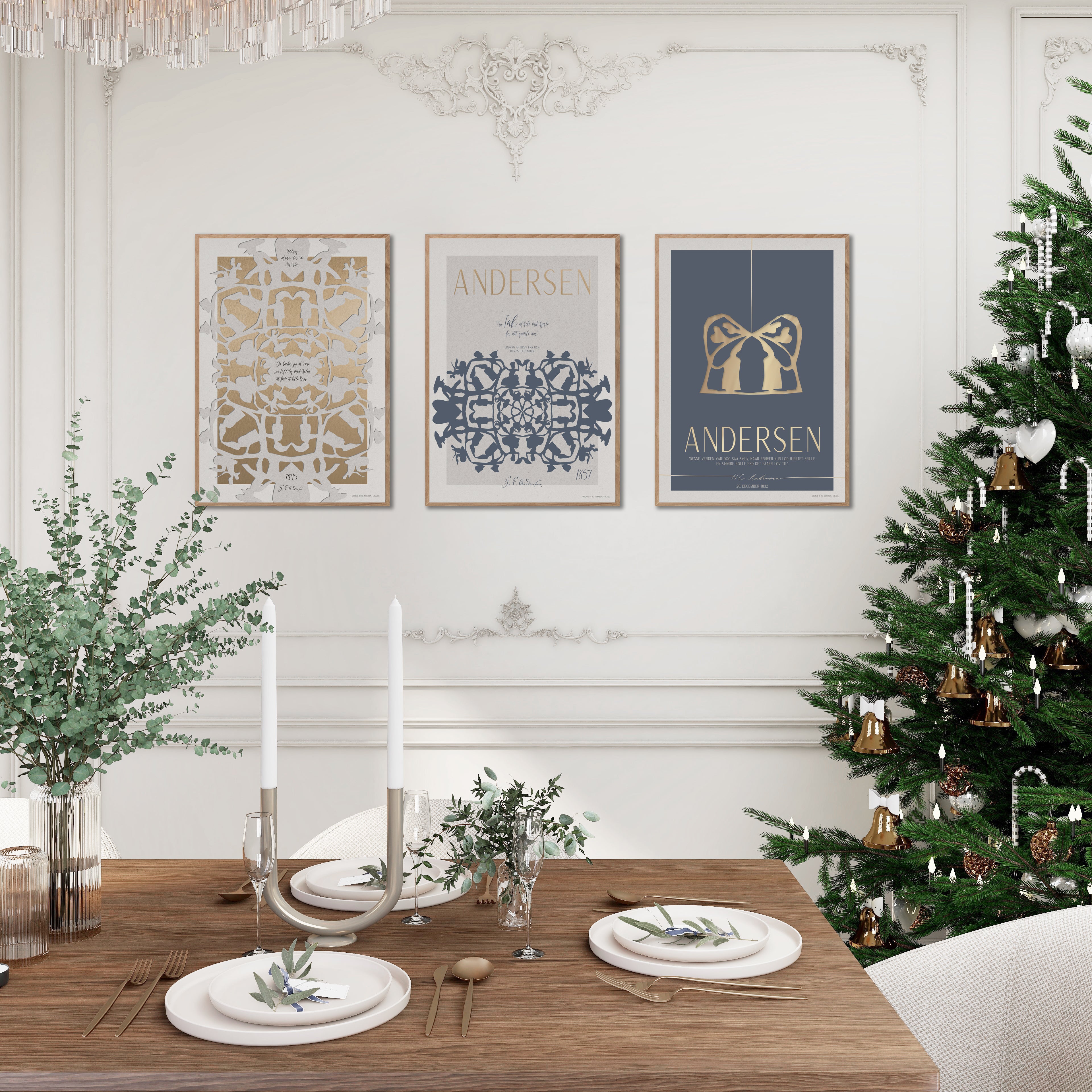 ChiCura Posters H.C. Andersen - Brevet Posters / H.C. Andersen Christmas 2. Dansk Plakat Citater