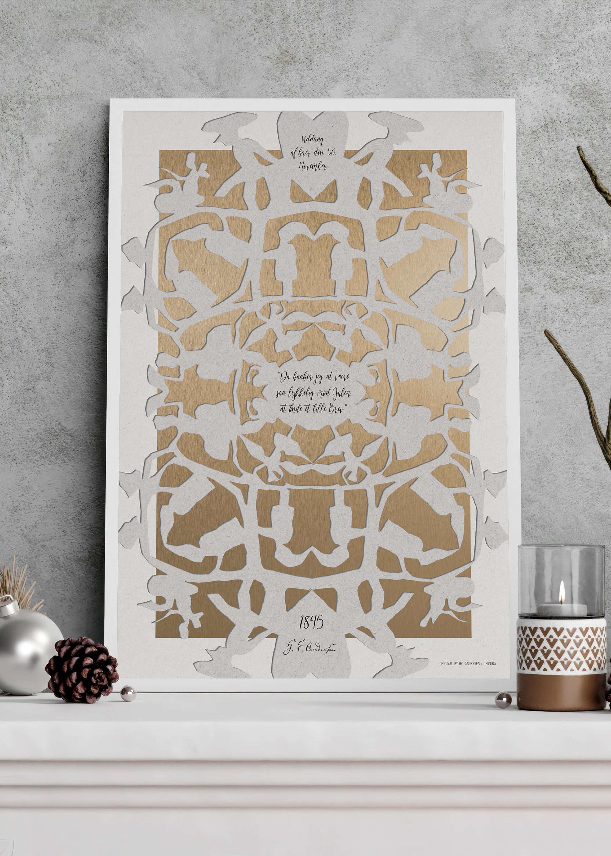 ChiCura Posters H.C. Andersen - Brevet Posters / H.C. Andersen Christmas 2. Dansk Plakat Citater