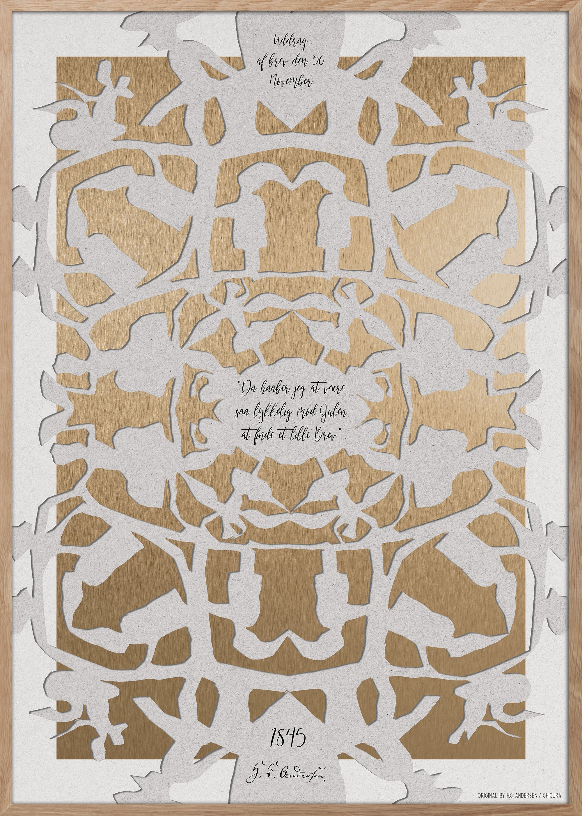 ChiCura Posters H.C. Andersen - Brevet Posters / H.C. Andersen Christmas 2. Dansk Plakat Citater