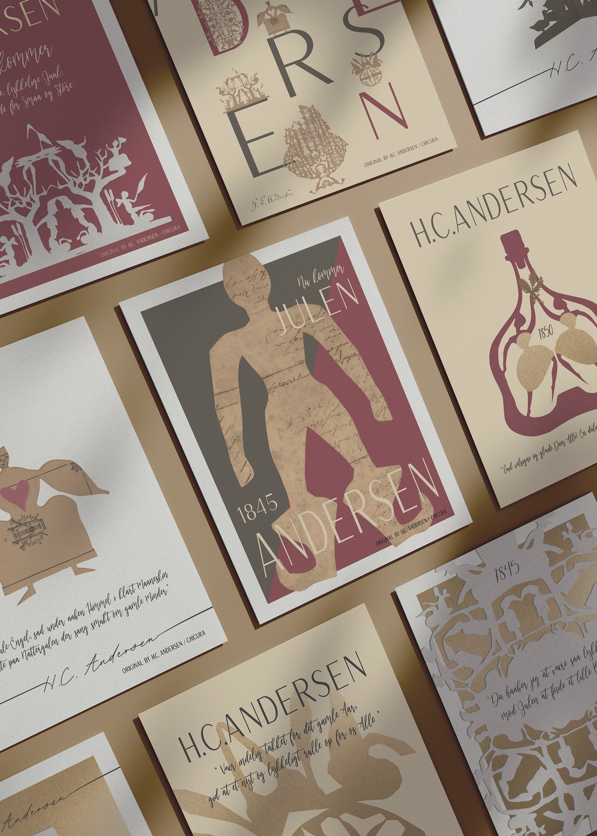 ChiCura Living, Art & Frames H.C. Andersen - En Dejlig Jul Art Cards Christmas 2. Dansk Plakat Citater