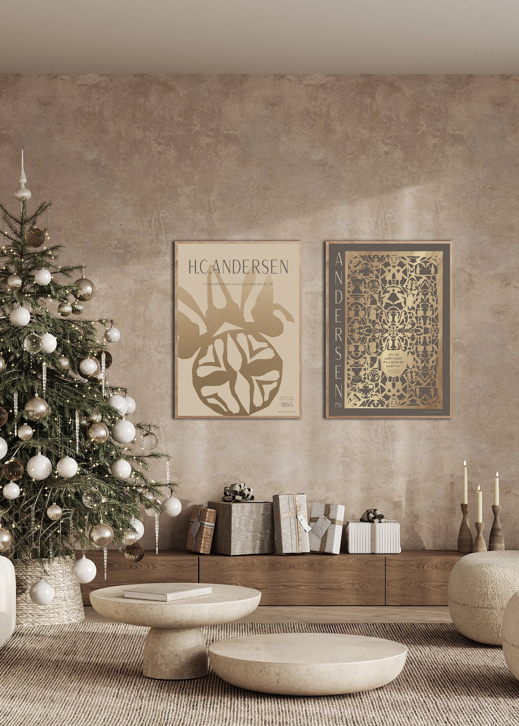 ChiCura Posters H.C. Andersen - Eventyr Aften Posters / H.C. Andersen Christmas 2. Dansk Plakat Citater