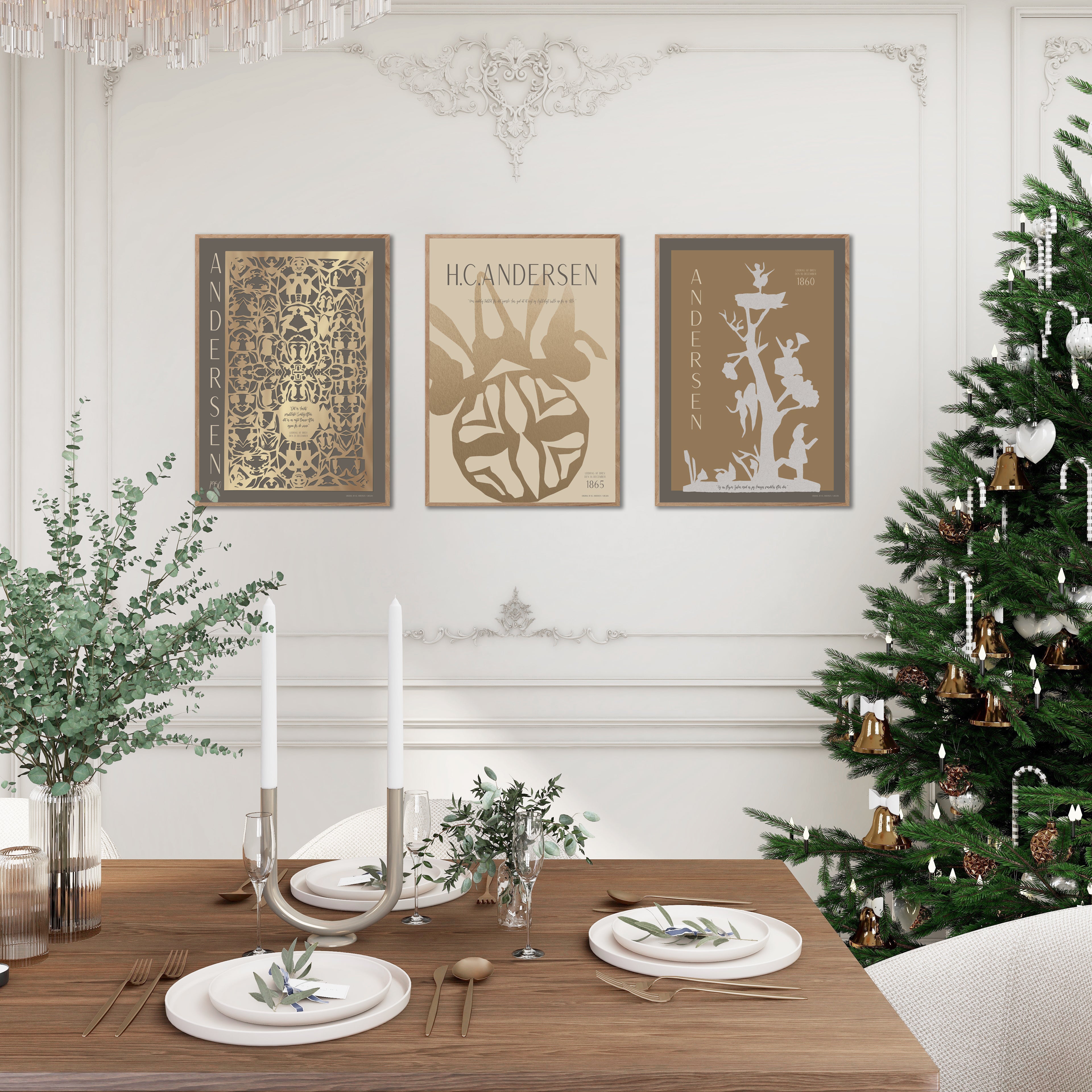 ChiCura Posters H.C. Andersen - Eventyr Aften Posters / H.C. Andersen Christmas 2. Dansk Plakat Citater