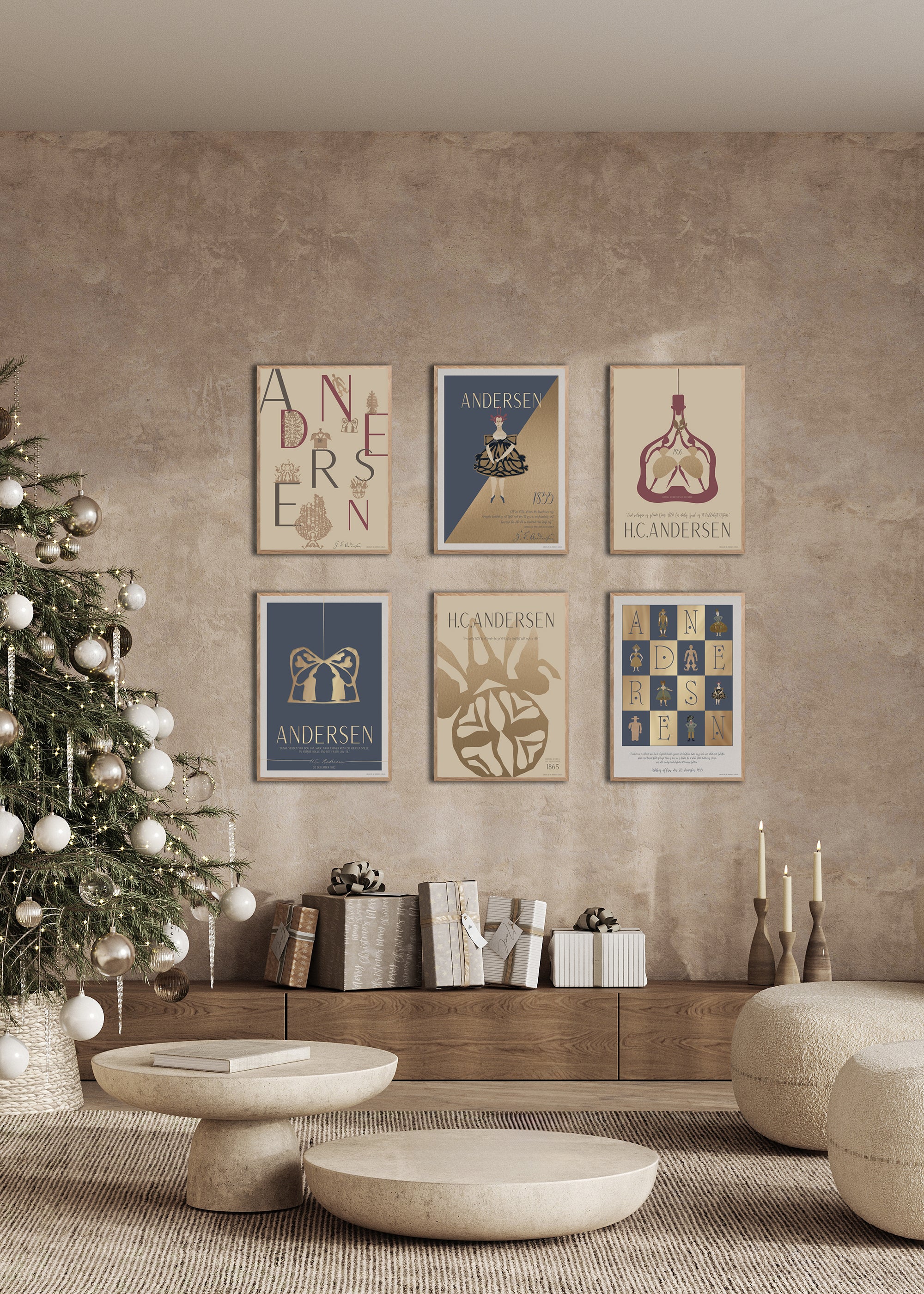 ChiCura Posters H.C. Andersen - Forunderlig Rørt Posters / H.C. Andersen Christmas 2. Dansk Plakat Citater