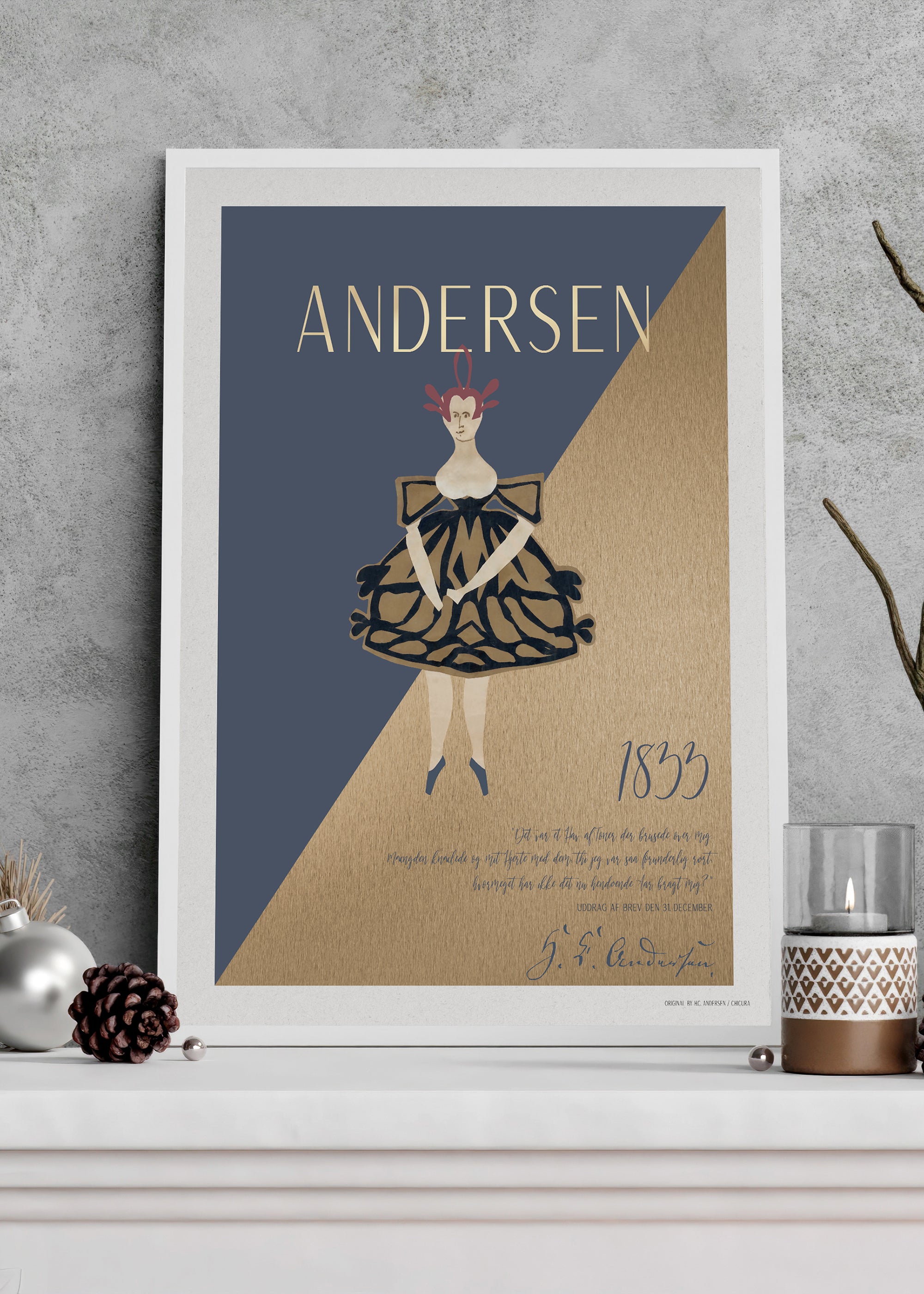 ChiCura Posters H.C. Andersen - Forunderlig Rørt Posters / H.C. Andersen Christmas 2. Dansk Plakat Citater