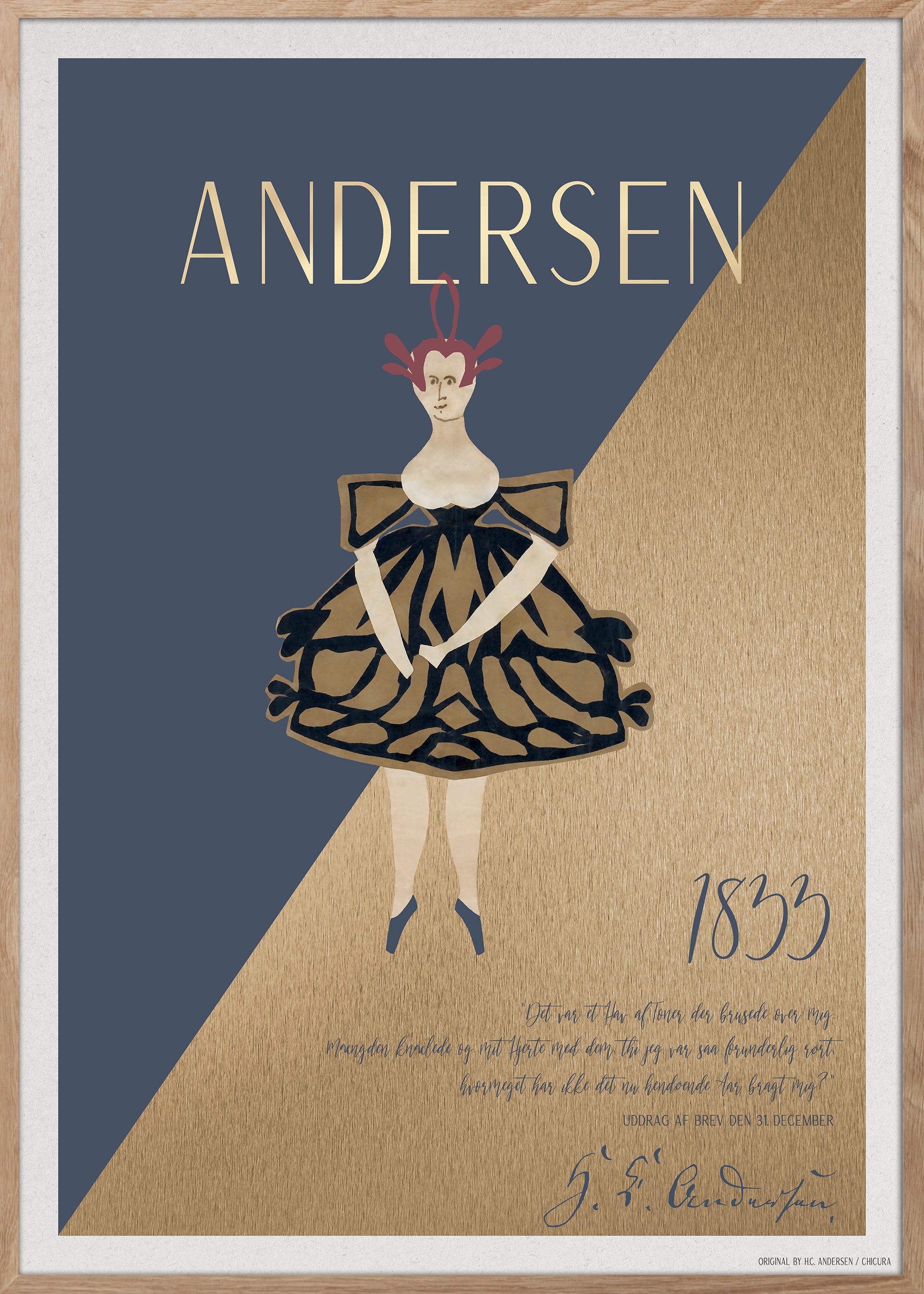 ChiCura Posters H.C. Andersen - Forunderlig Rørt Posters / H.C. Andersen Christmas 2. Dansk Plakat Citater