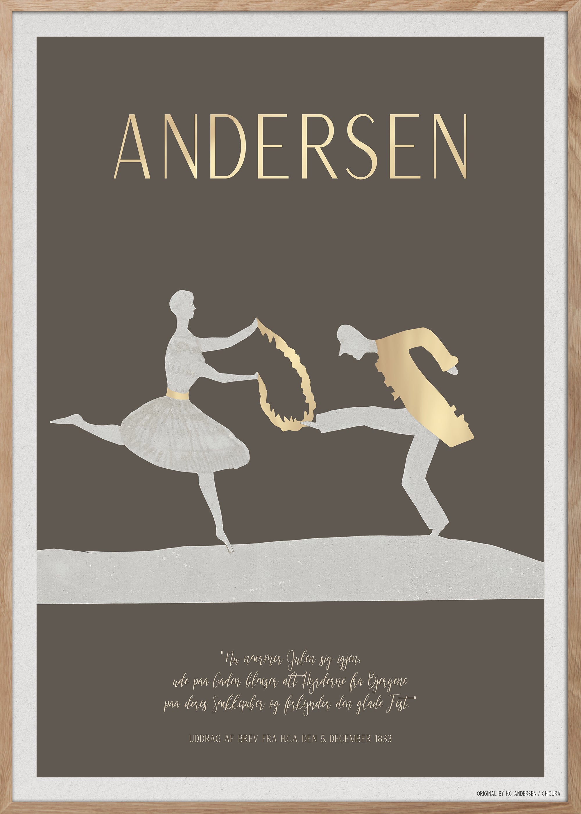 ChiCura Posters H.C. Andersen - Glade Fest Posters / H.C. Andersen Christmas 2. Dansk Plakat Citater