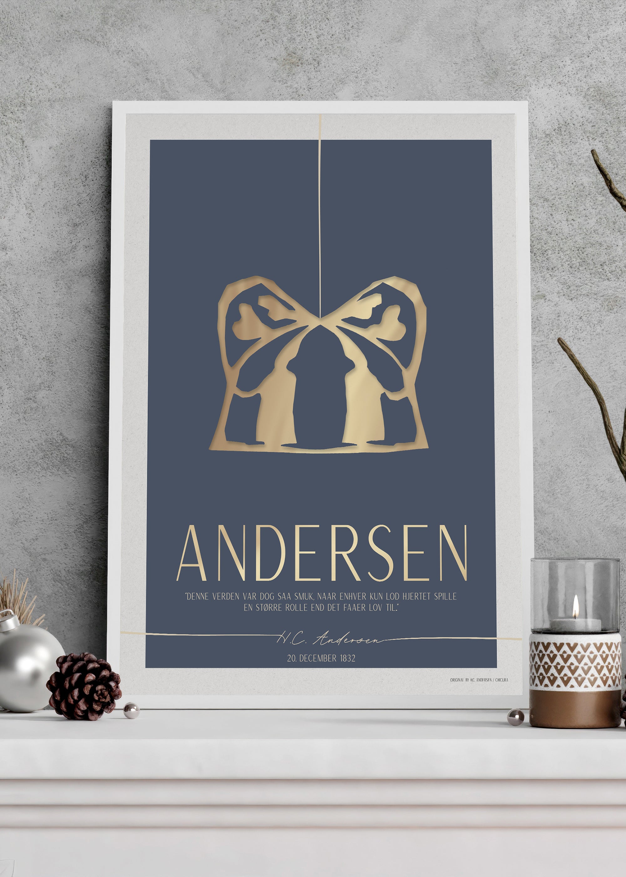 ChiCura Posters H.C. Andersen - Hjertets Rolle Posters / H.C. Andersen Christmas 2. Dansk Plakat Citater
