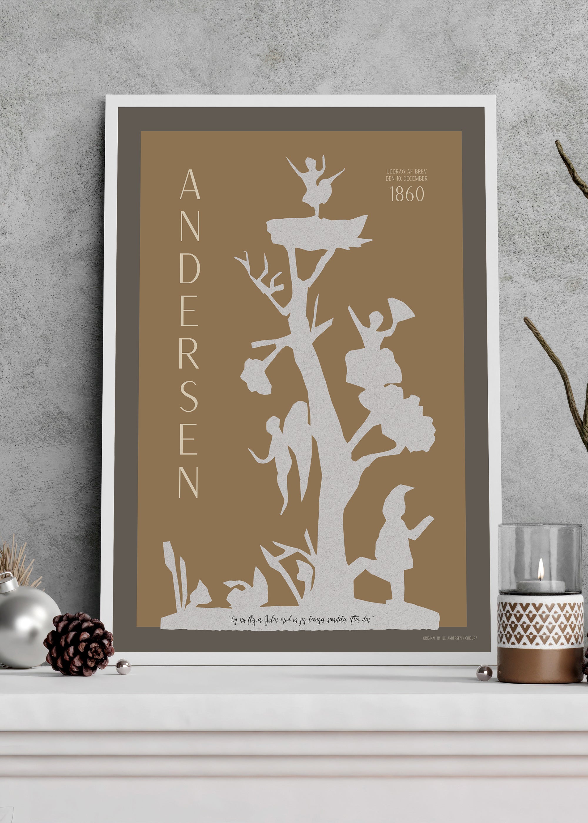 ChiCura Posters H.C. Andersen - Længsel Posters / H.C. Andersen Christmas 2. Dansk Plakat Citater