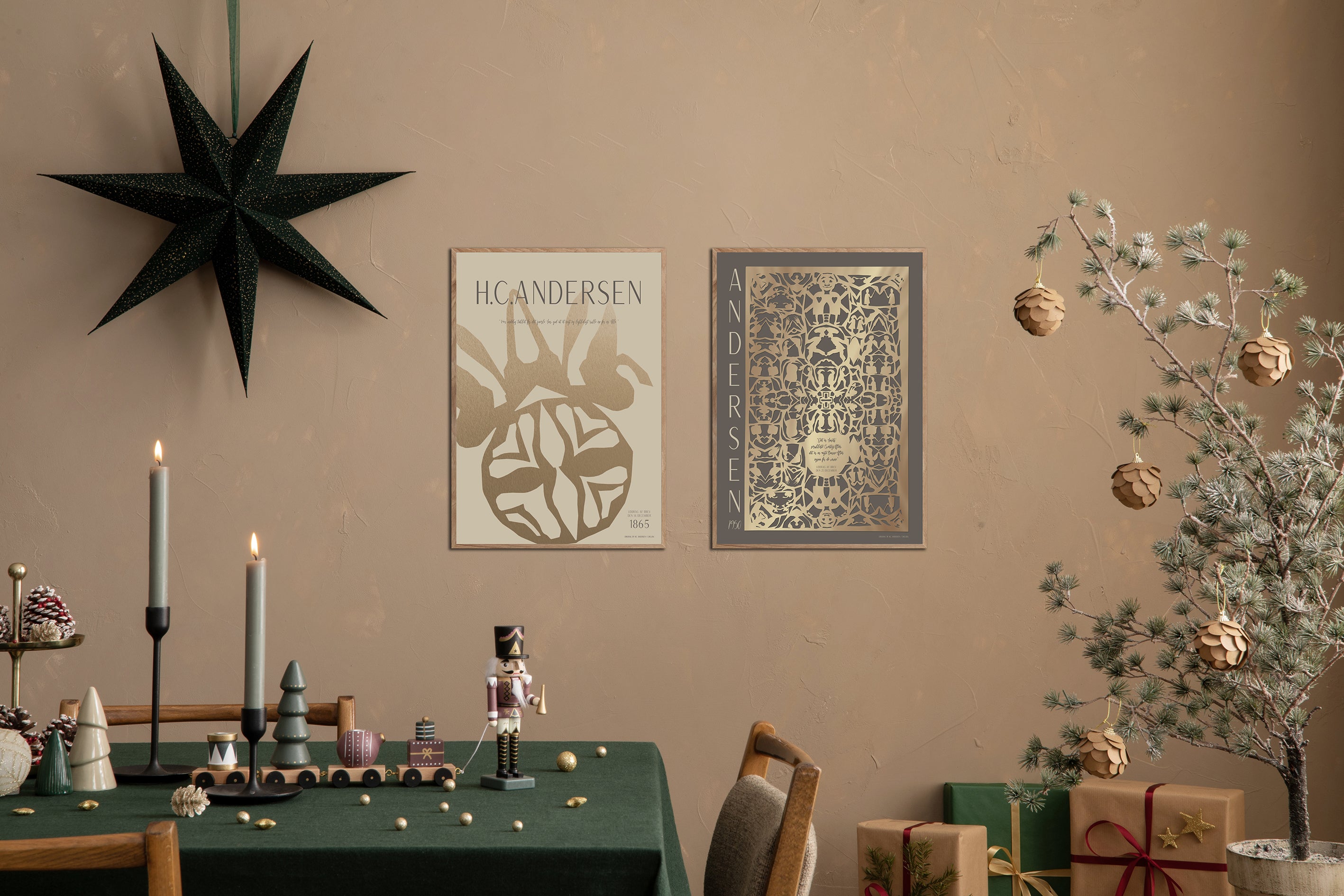 ChiCura Posters H.C. Andersen - Lykønskning Posters / H.C. Andersen Christmas 2. Dansk Plakat Citater