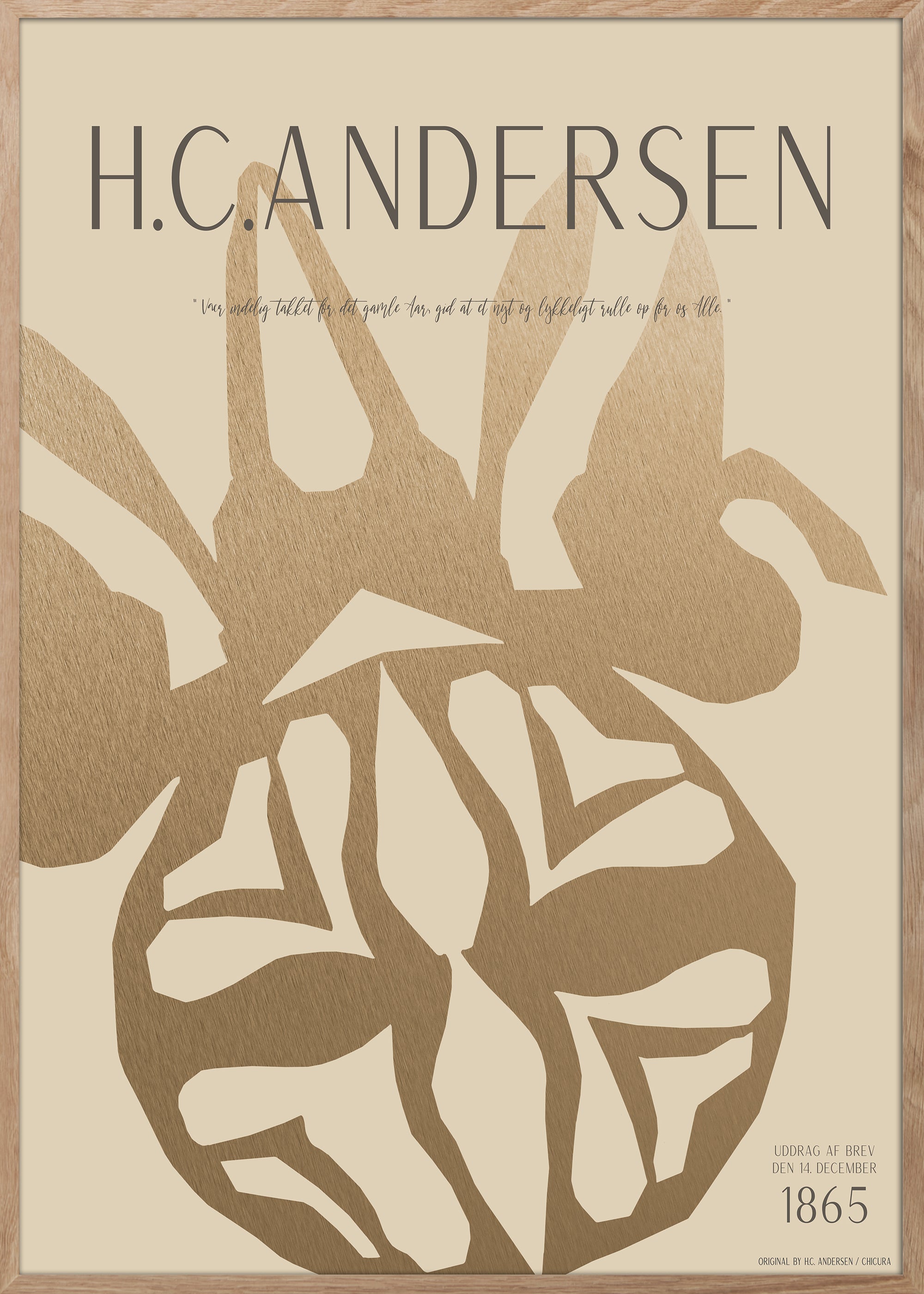 ChiCura Posters H.C. Andersen - Lykønskning Posters / H.C. Andersen Christmas 2. Dansk Plakat Citater
