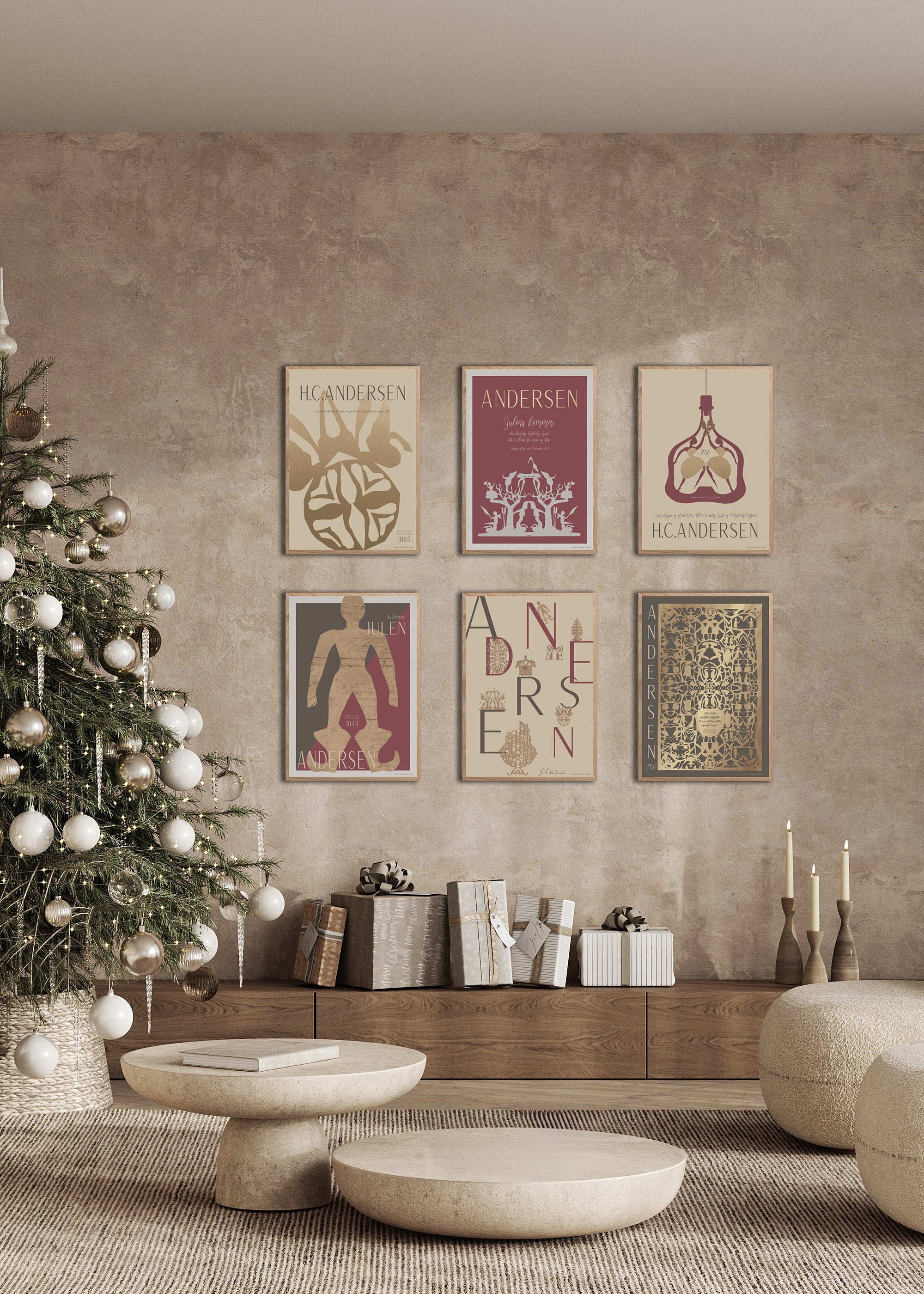 ChiCura Posters H.C. Andersen - Nu kommer Julen Posters / H.C. Andersen Christmas 2. Dansk Plakat Citater