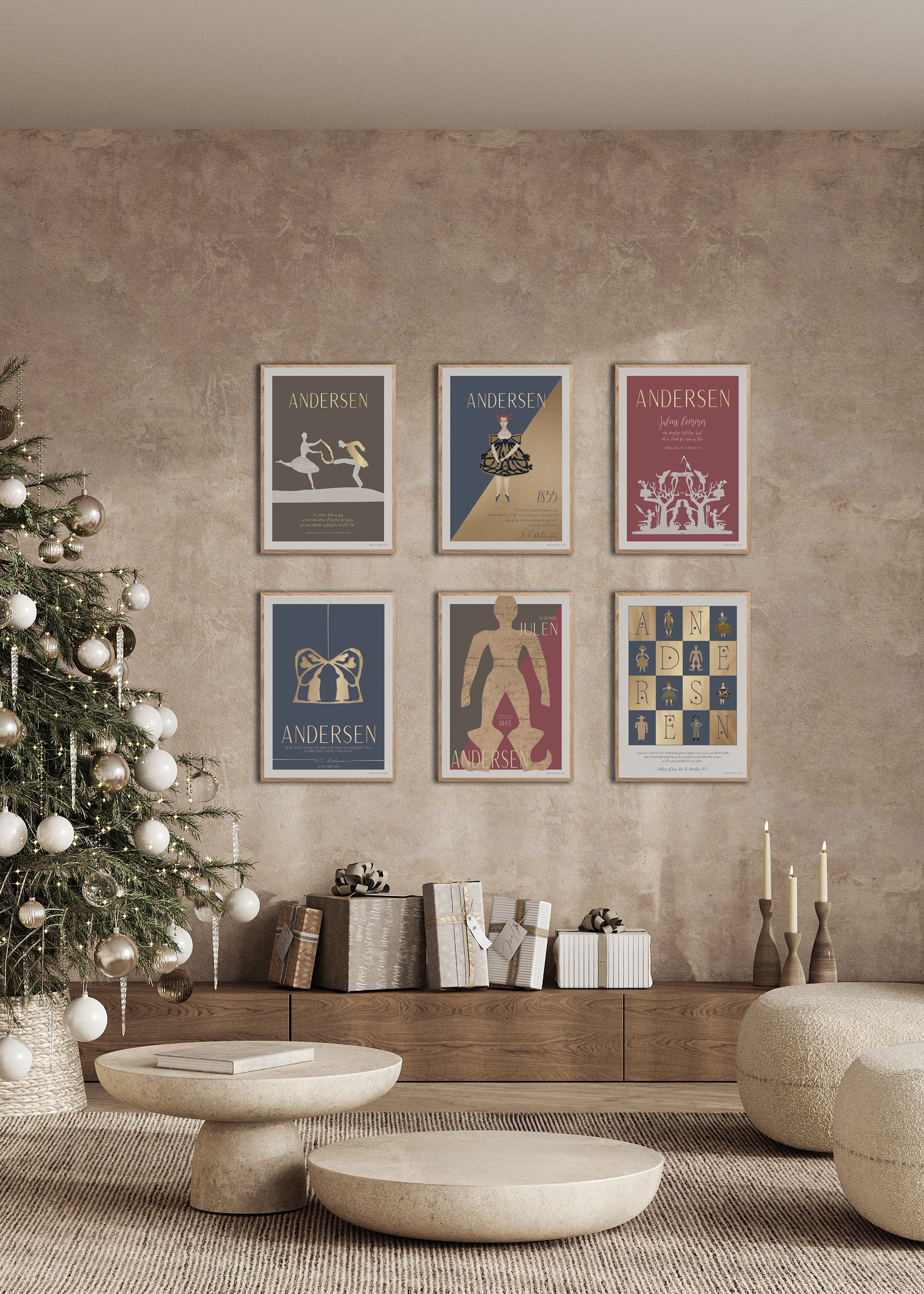 ChiCura Posters H.C. Andersen - Nu kommer Julen Posters / H.C. Andersen Christmas 2. Dansk Plakat Citater