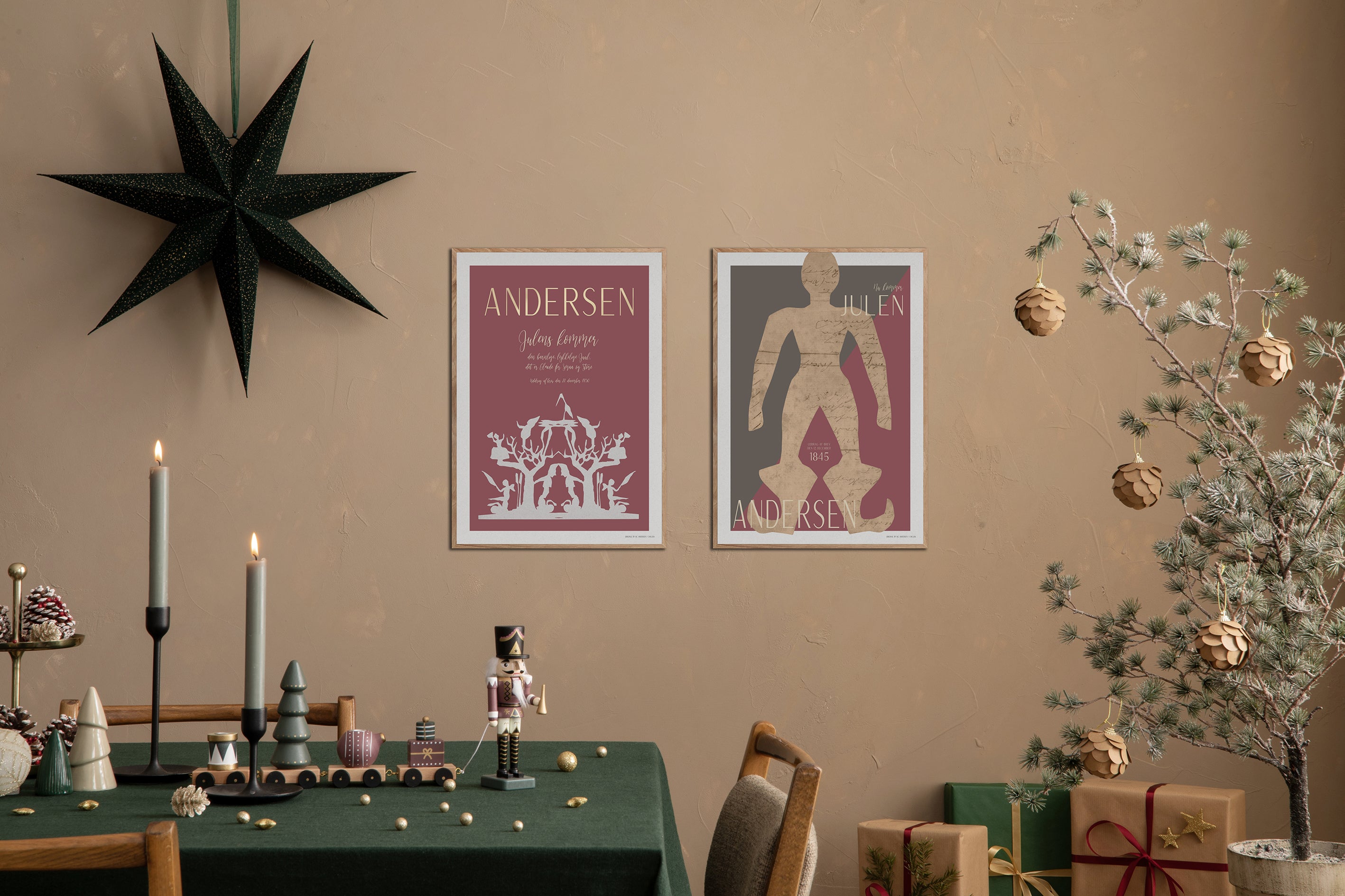 ChiCura Posters H.C. Andersen - Nu kommer Julen Posters / H.C. Andersen Christmas 2. Dansk Plakat Citater