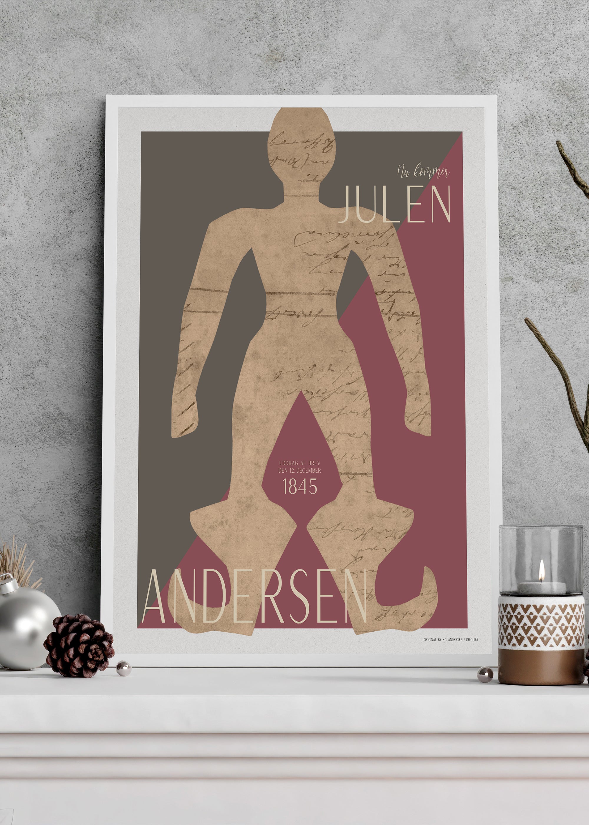 ChiCura Posters H.C. Andersen - Nu kommer Julen Posters / H.C. Andersen Christmas 2. Dansk Plakat Citater
