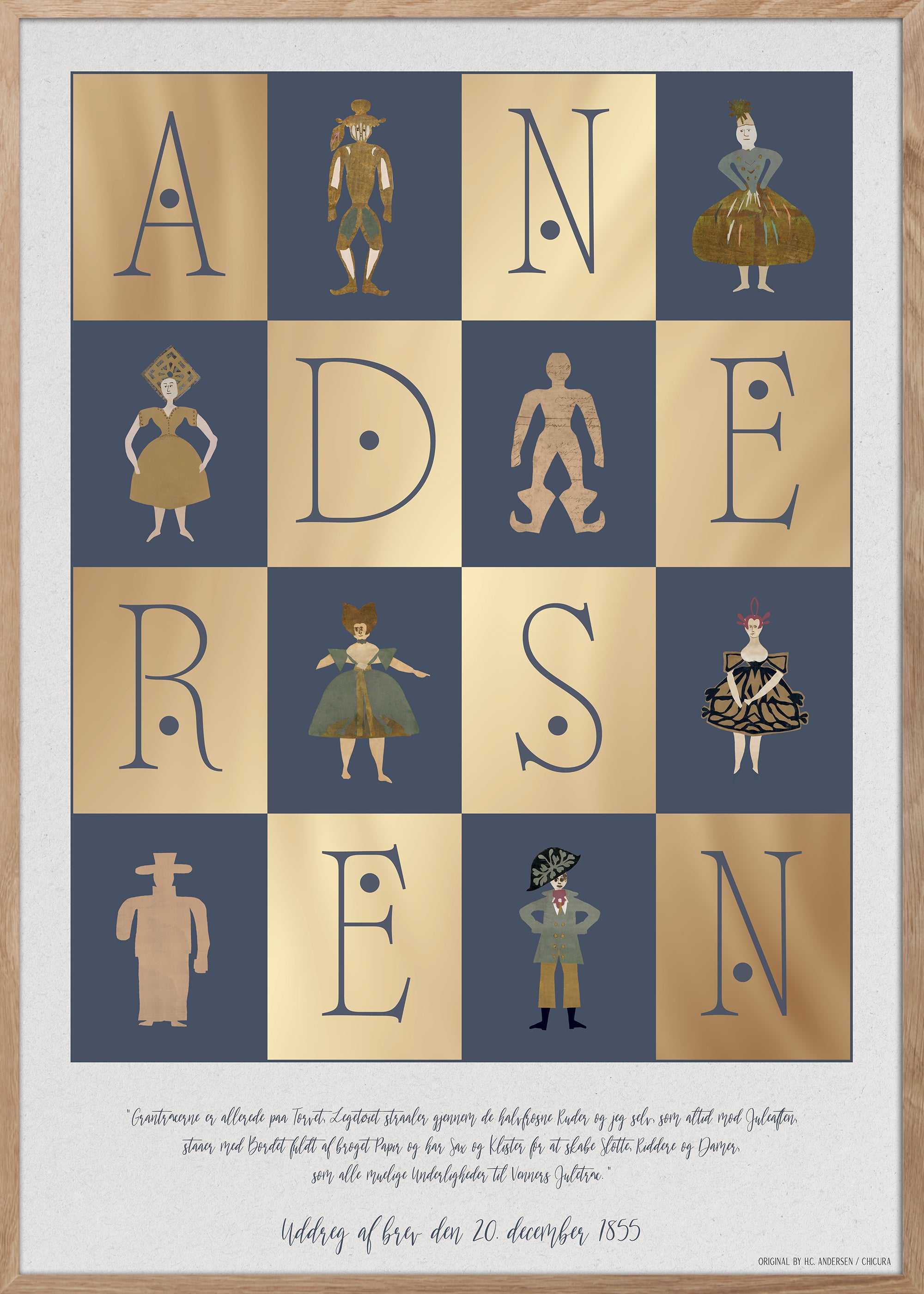 ChiCura Posters H.C. Andersen - Sax & Klister Posters / H.C. Andersen Christmas 2. Dansk Plakat Citater