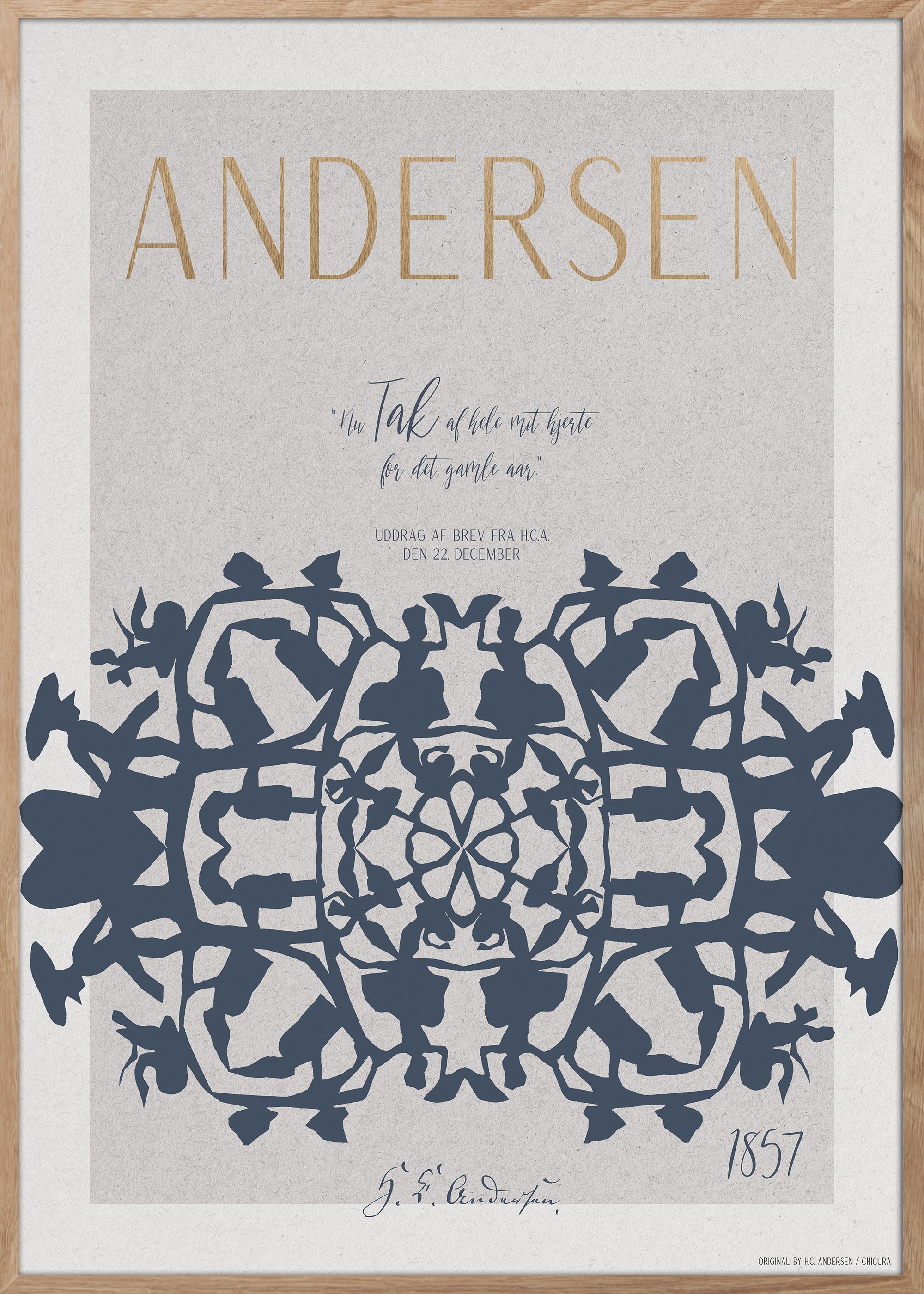 ChiCura Posters H.C. Andersen - Tak Posters / H.C. Andersen Christmas 2. Dansk Plakat Citater