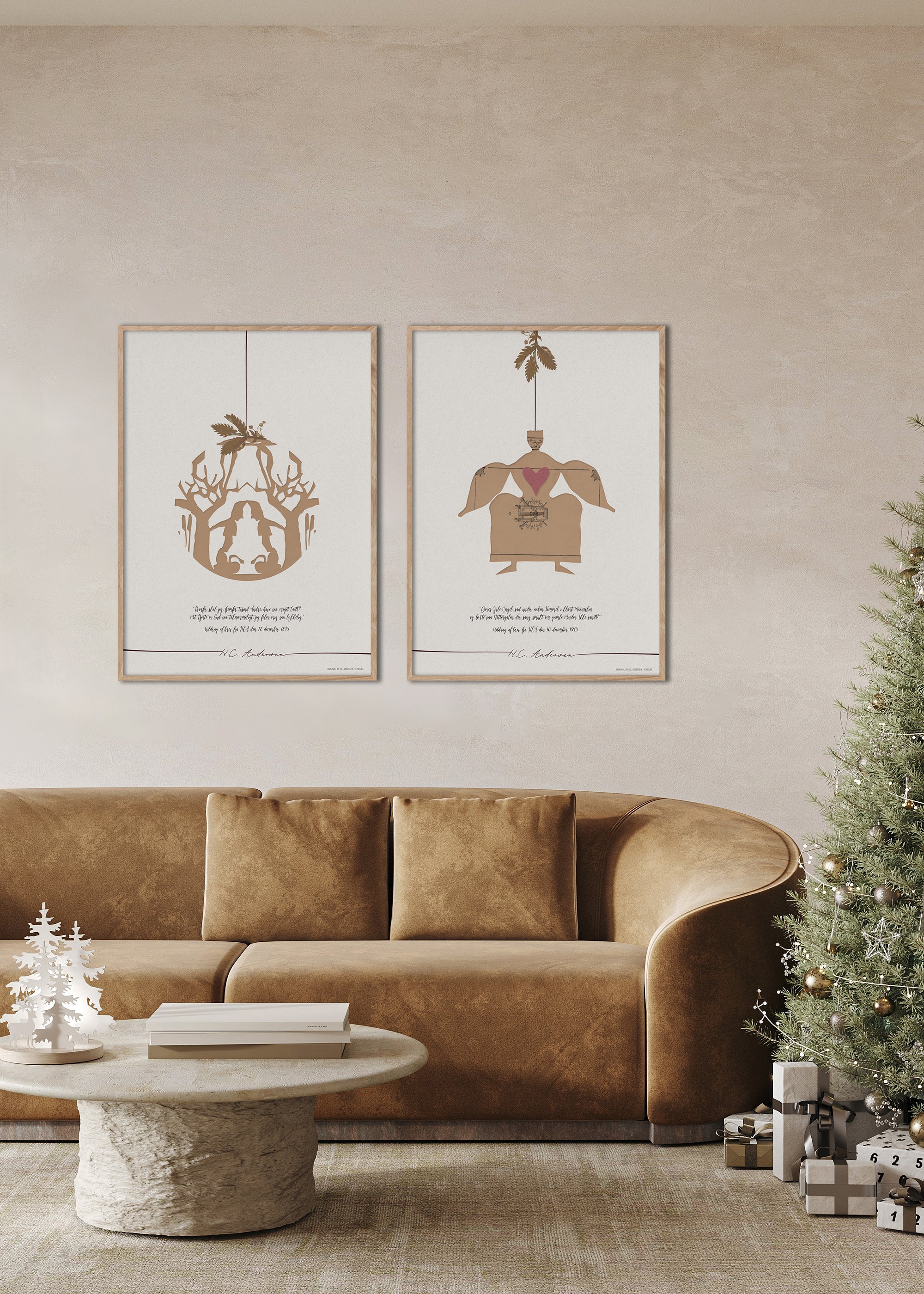 ChiCura Posters H.C. Andersen - Taknemmeligt Hjerte Posters / H.C. Andersen Christmas 2. Dansk Plakat Citater