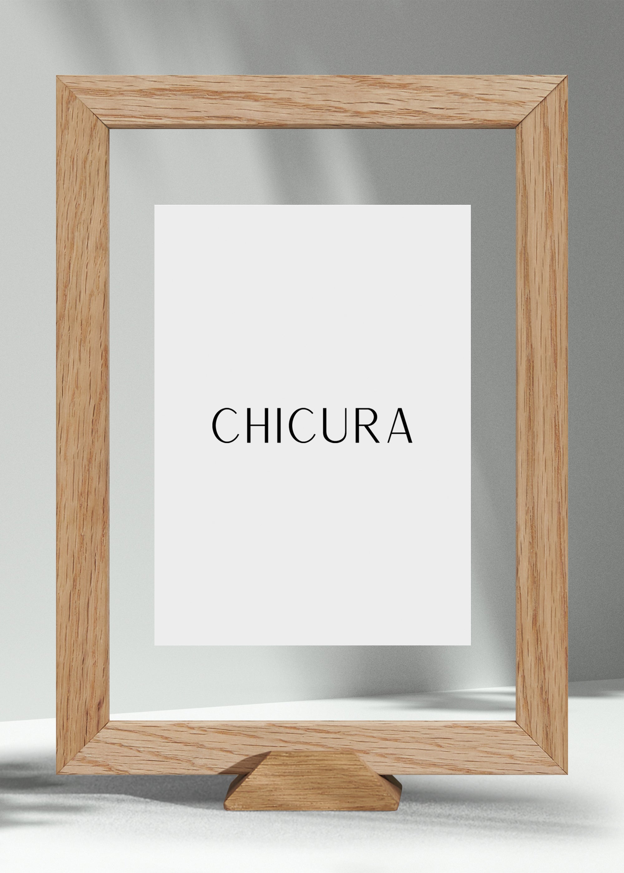 ChiCura Living, Art & Frames Linia Transparent Ramme - A5 - Egetræ Inkl. Støttefod Frames / Transparent Oak
