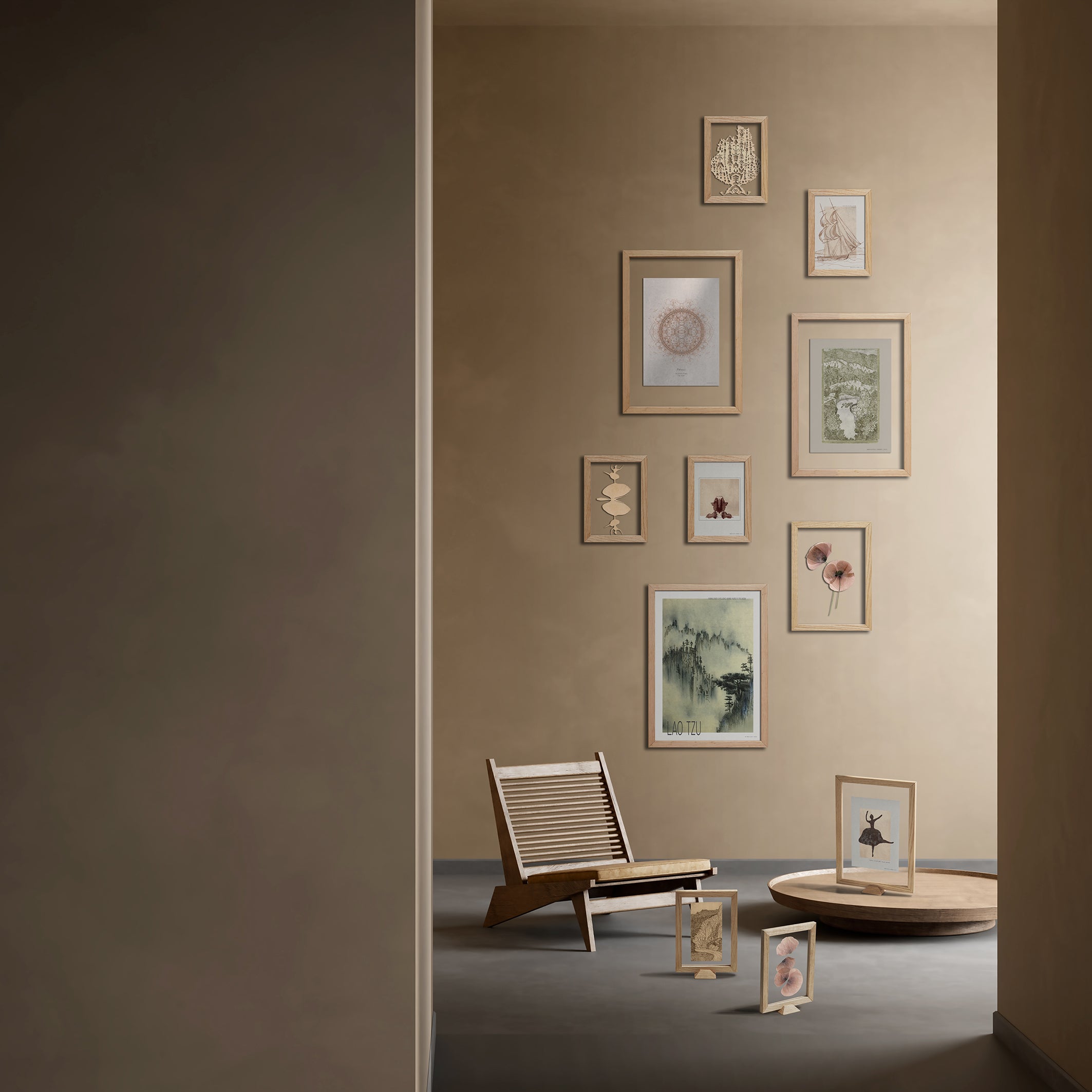 ChiCura Living, Art & Frames Linia Transparent Ramme - A3 - Egetræ Frames / Transparent Oak