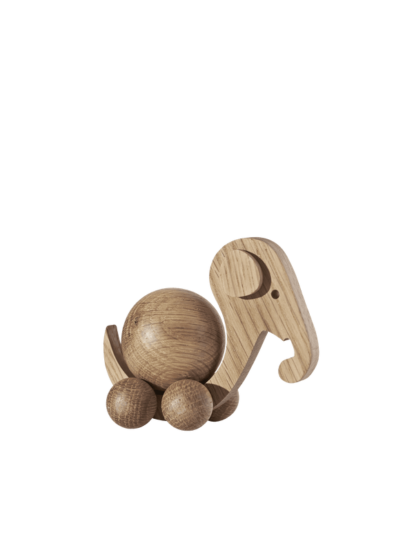 ChiCura Aps Spinning Elephant - Small Living / Wooden Figures Oak