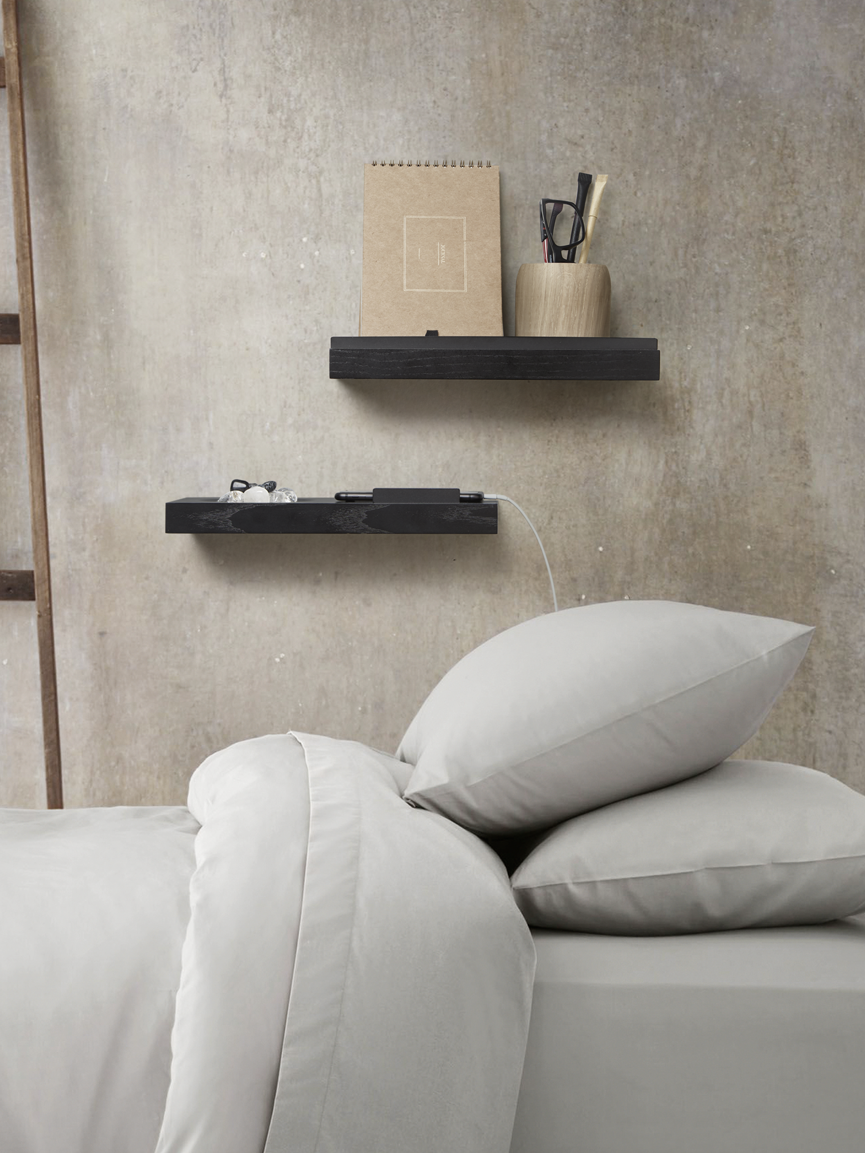 ChiCura Living, Art & Frames Tabula Hylde CC2 Sort - 30 cm Living / Shelves Black