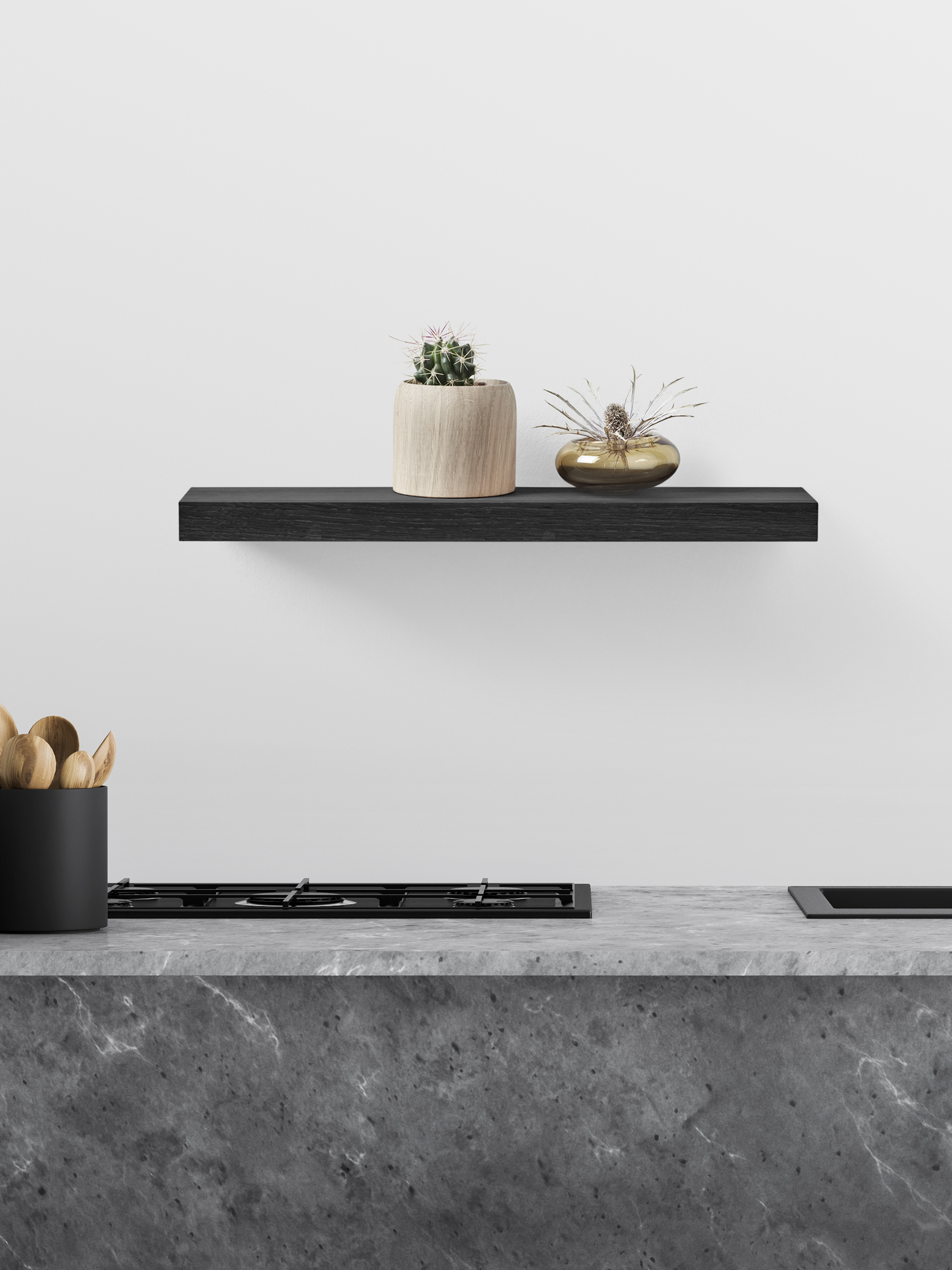 ChiCura Living, Art & Frames Tabula Hylde CC2 Sort - 30 cm Living / Shelves Black
