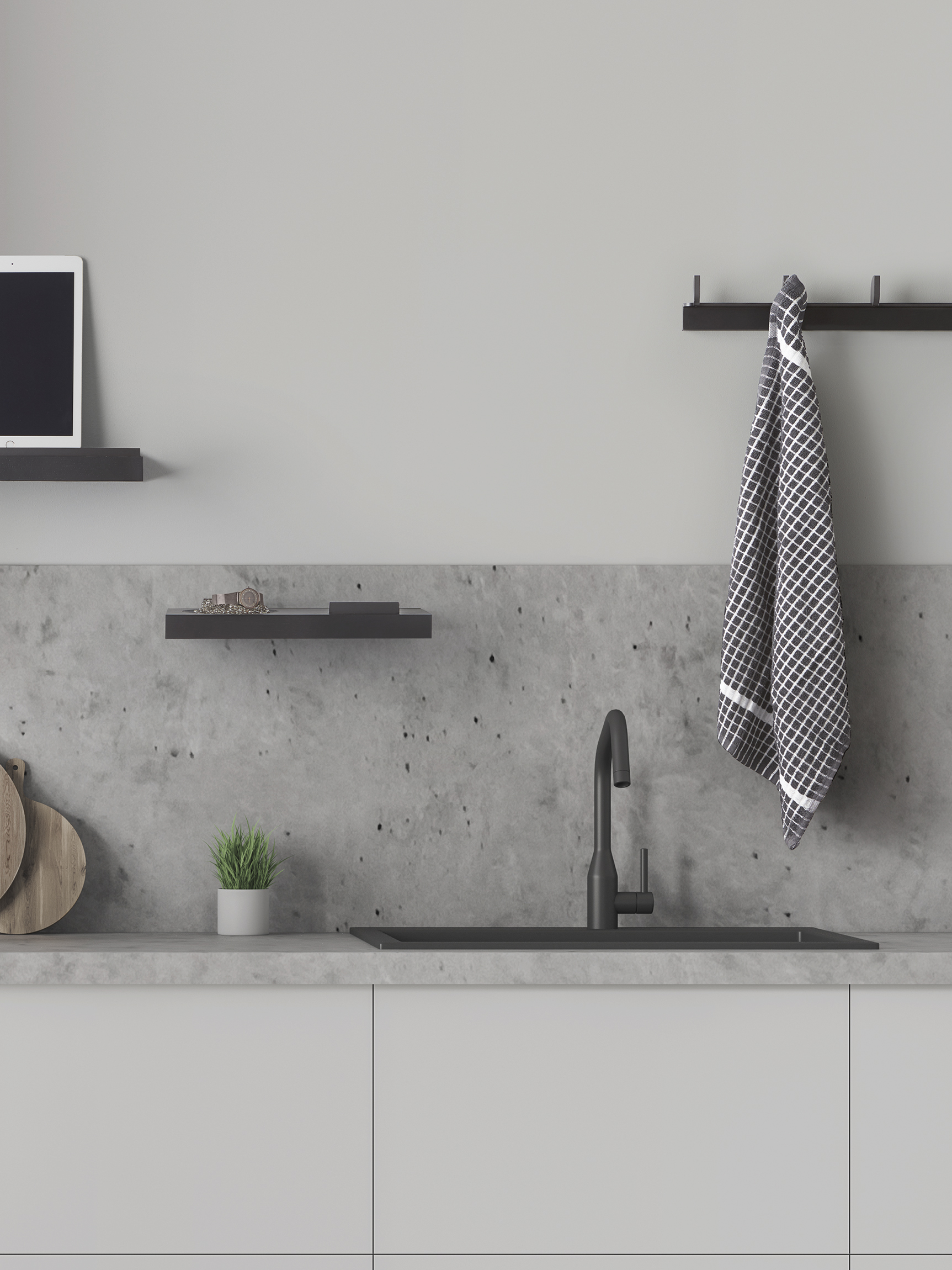 ChiCura Living, Art & Frames Tabula Knagerække Sort - 45 cm Living / Shelves Black