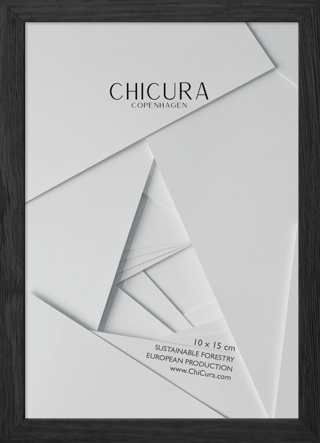ChiCura Living, Art & Frames Træramme - 10x15cm - Sort - Glas Frames / Wood Black