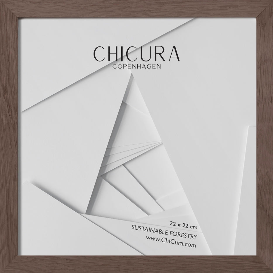 ChiCura Living, Art & Frames Træramme - 22x22cm - Brun Egetræ - Anti-reflektiv Akrylglas Frames / Wood Brown