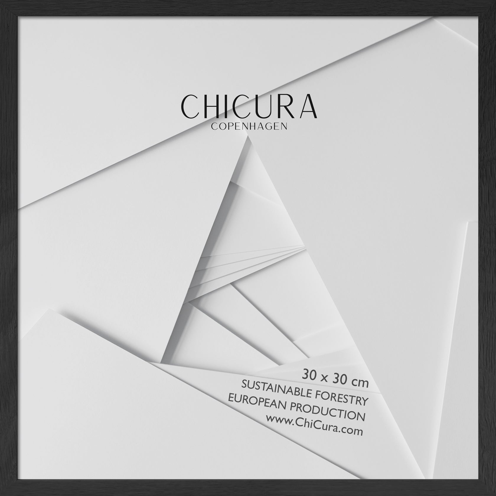 ChiCura Living, Art & Frames Træramme - 30x30cm - Sort - Akrylglas Frames / Wood Black