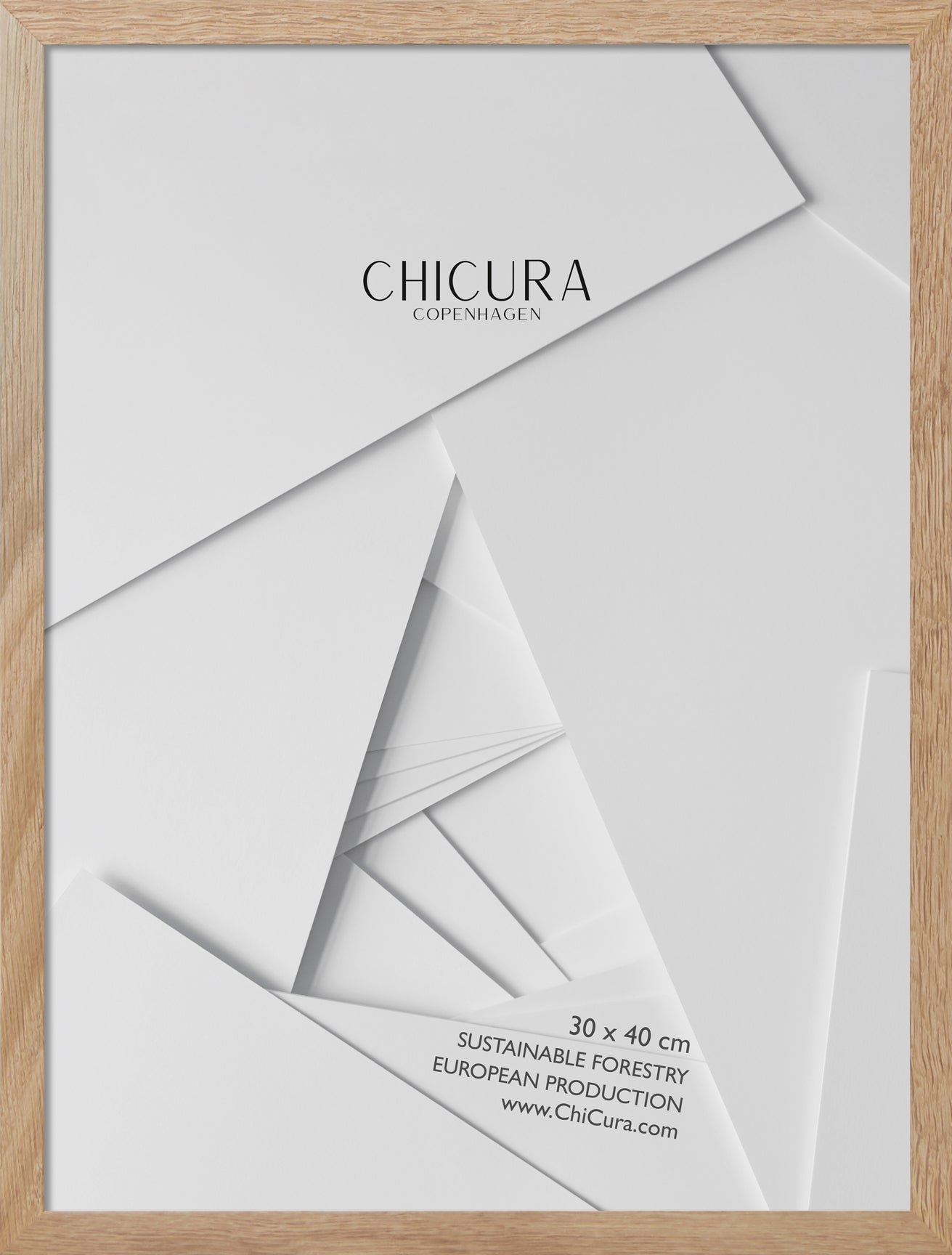 ChiCura Living, Art & Frames Træramme - 30x40cm - Egetræ - Anti-reflektiv Akrylglas Frames / Wood Solid Oak