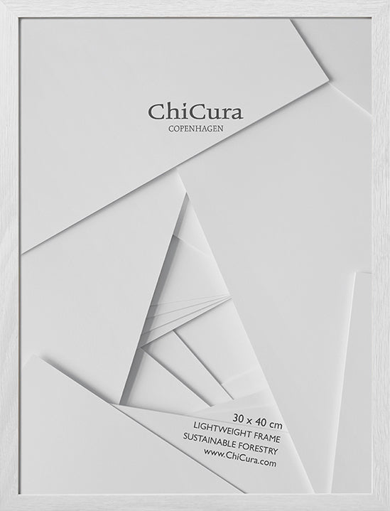 ChiCura Living, Art & Frames Træramme - 30x40cm - Hvid - Glas Frames / Wood White