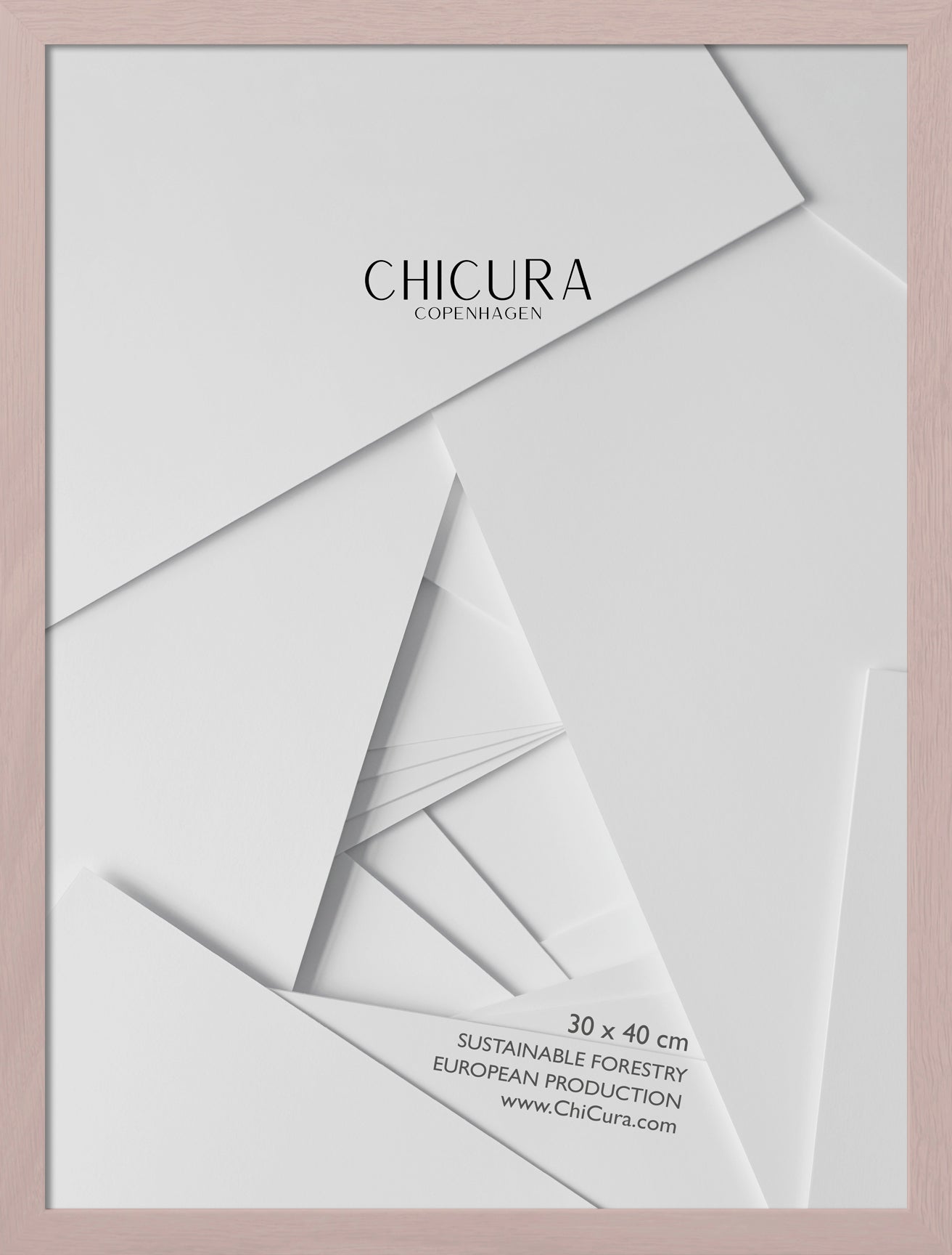 ChiCura Living, Art & Frames Træramme - 30x40cm - Rosa - Glas Frames / Wood Rose