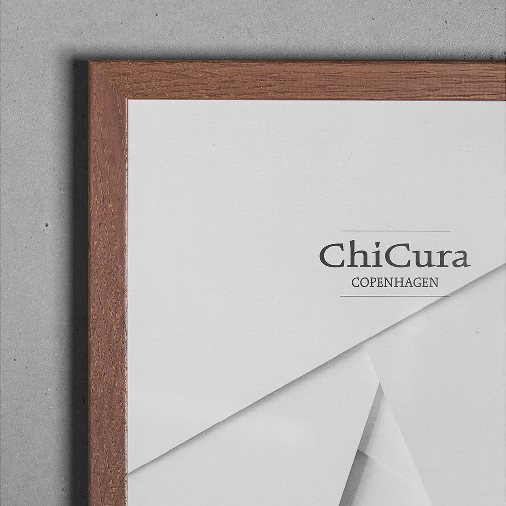 ChiCura Living, Art & Frames Træramme - 40x40cm - Brun Egetræ - Anti-reflektiv Akrylglas Frames / Wood Solid Brown