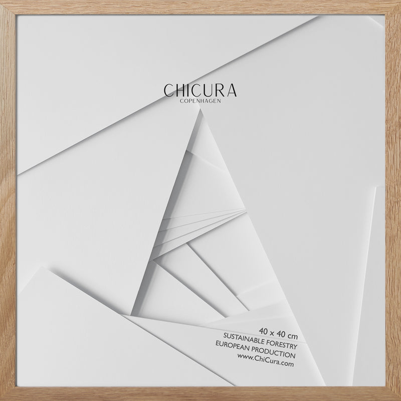 ChiCura Aps Træramme - 40x40cm - Egetræ - Anti-reflektiv Akrylglas Frames / Wood Oak