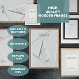 Wooden frame - 40x40cm - Black - Glass
