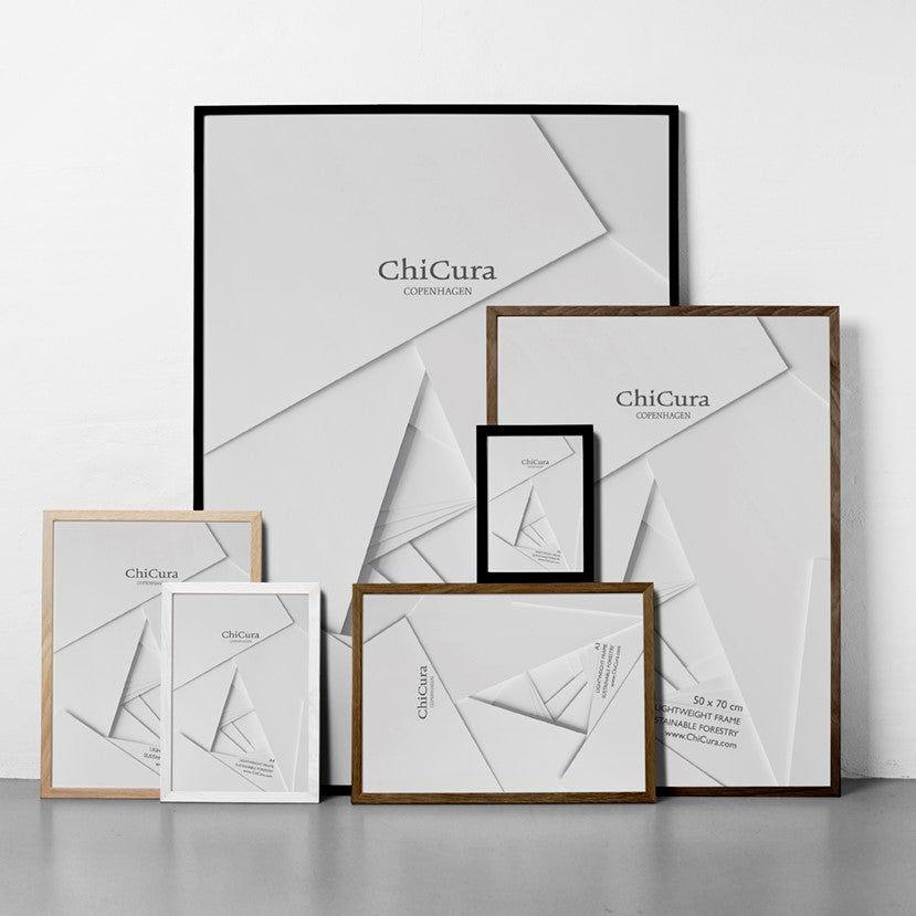 ChiCura Living, Art & Frames Træramme - 50x50cm - Sort - Glas Frames / Wood Black