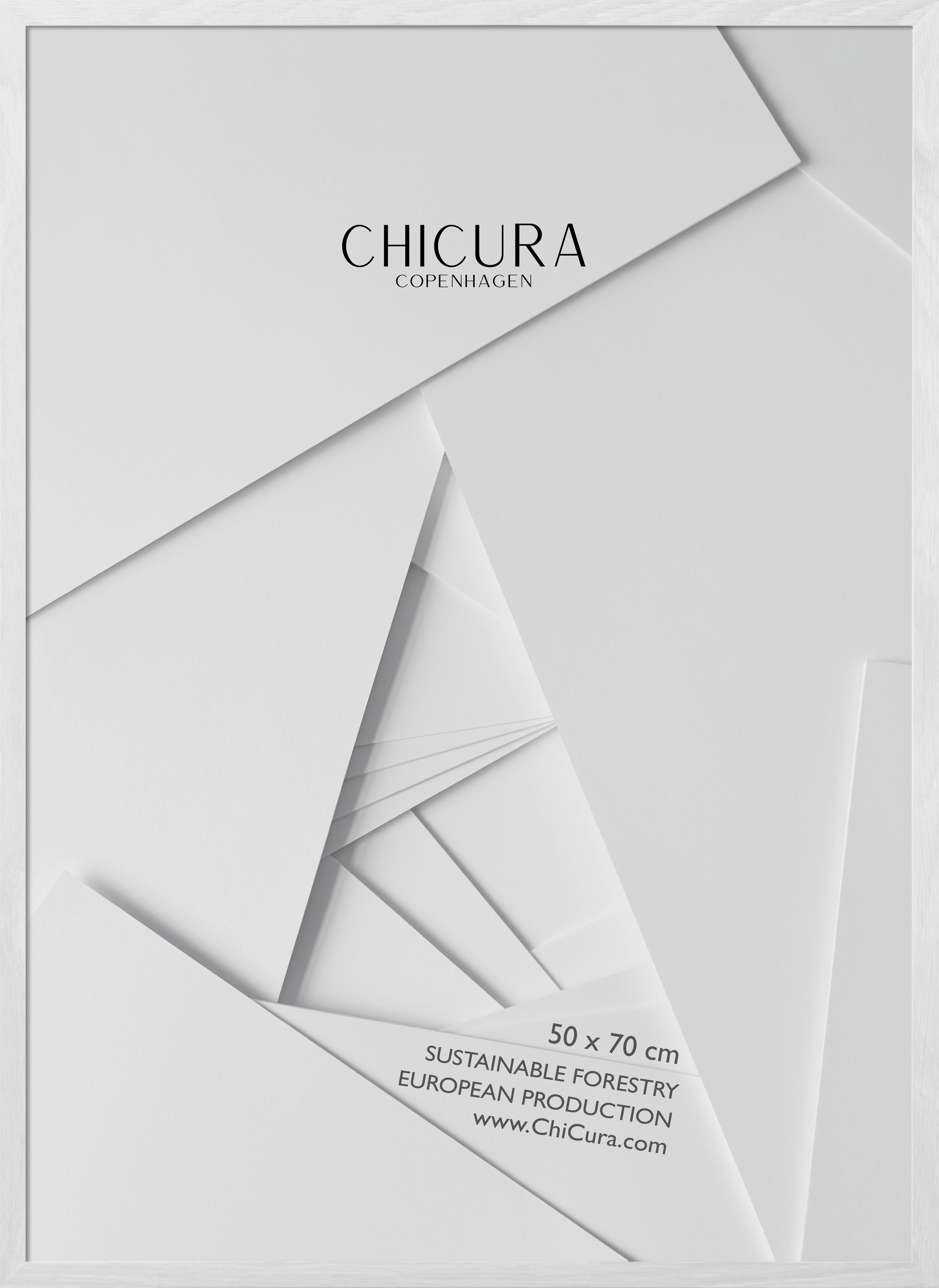 ChiCura Living, Art & Frames Træramme - 50x70cm - Hvid - Akrylglas Frames / Wood Solid White