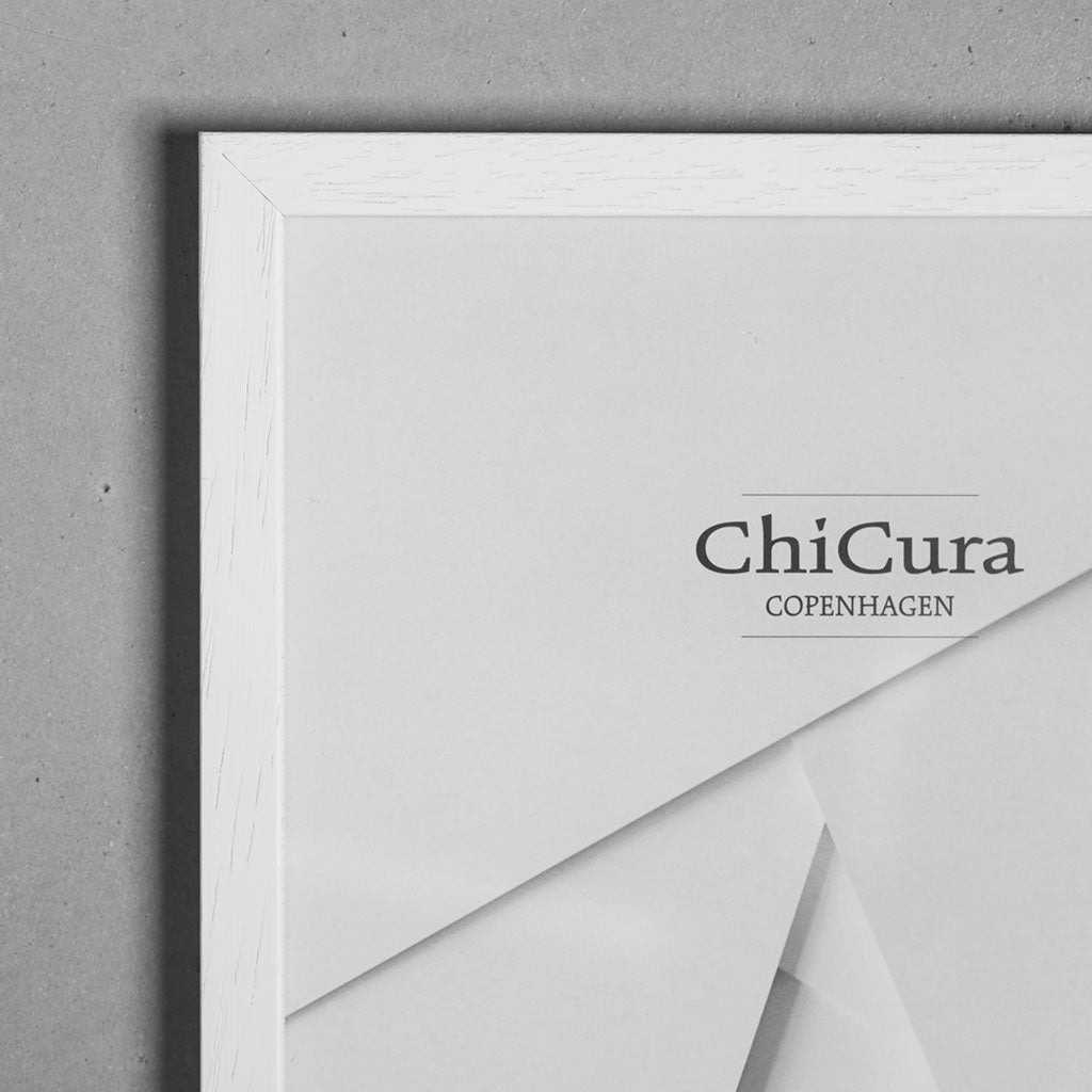 ChiCura Living, Art & Frames Træramme - 50x70cm - Hvid - Glas Frames / Wood White