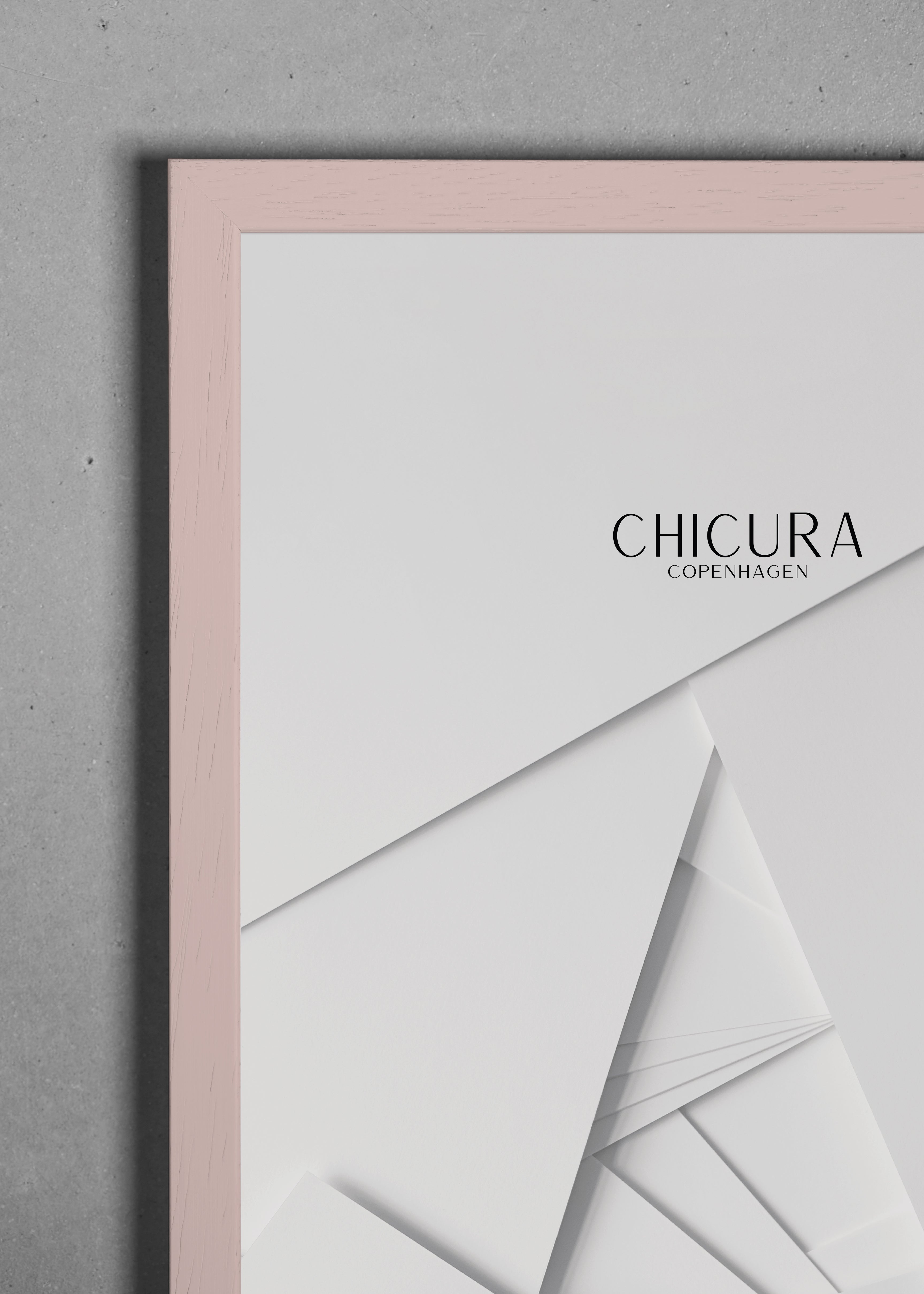 ChiCura Living, Art & Frames Træramme - 70x100cm - Rosa - Glas - KUN V. AFHENTNING Frames / Wood Rose
