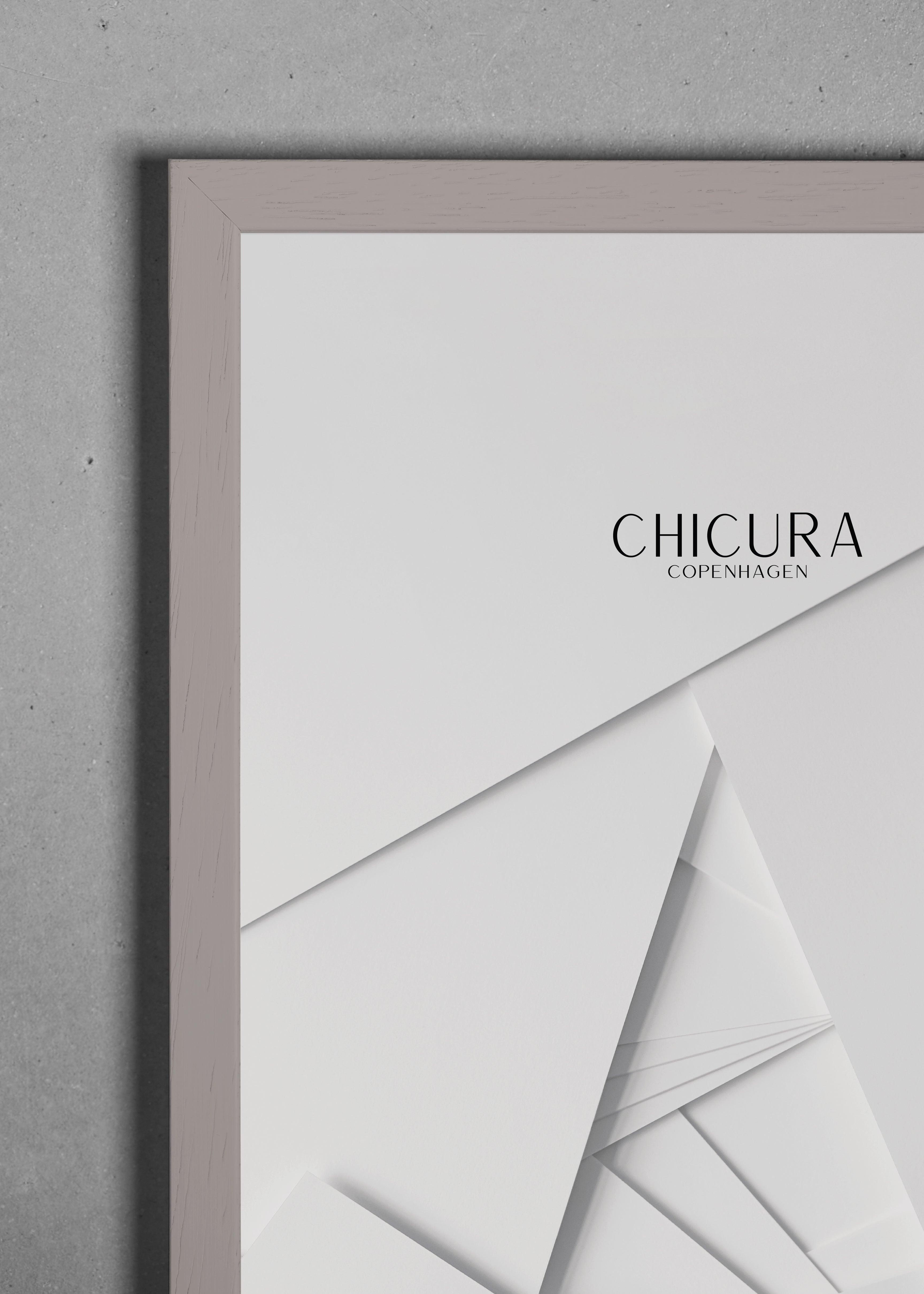 ChiCura Living, Art & Frames Træramme - 70x100cm - Soft Taupe - Glas - KUN V. AFHENTNING Frames / Wood Soft Taupe